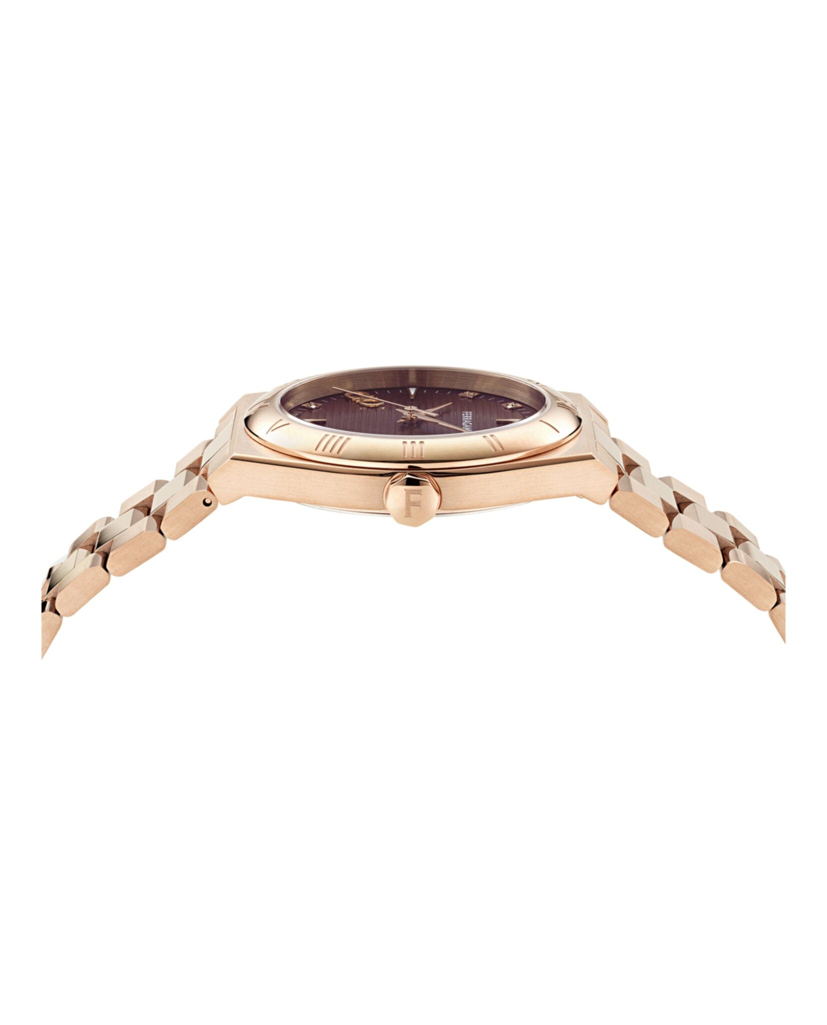 Ferragamo Mens Rosegold 40 mm Bracelet Fashion Watch