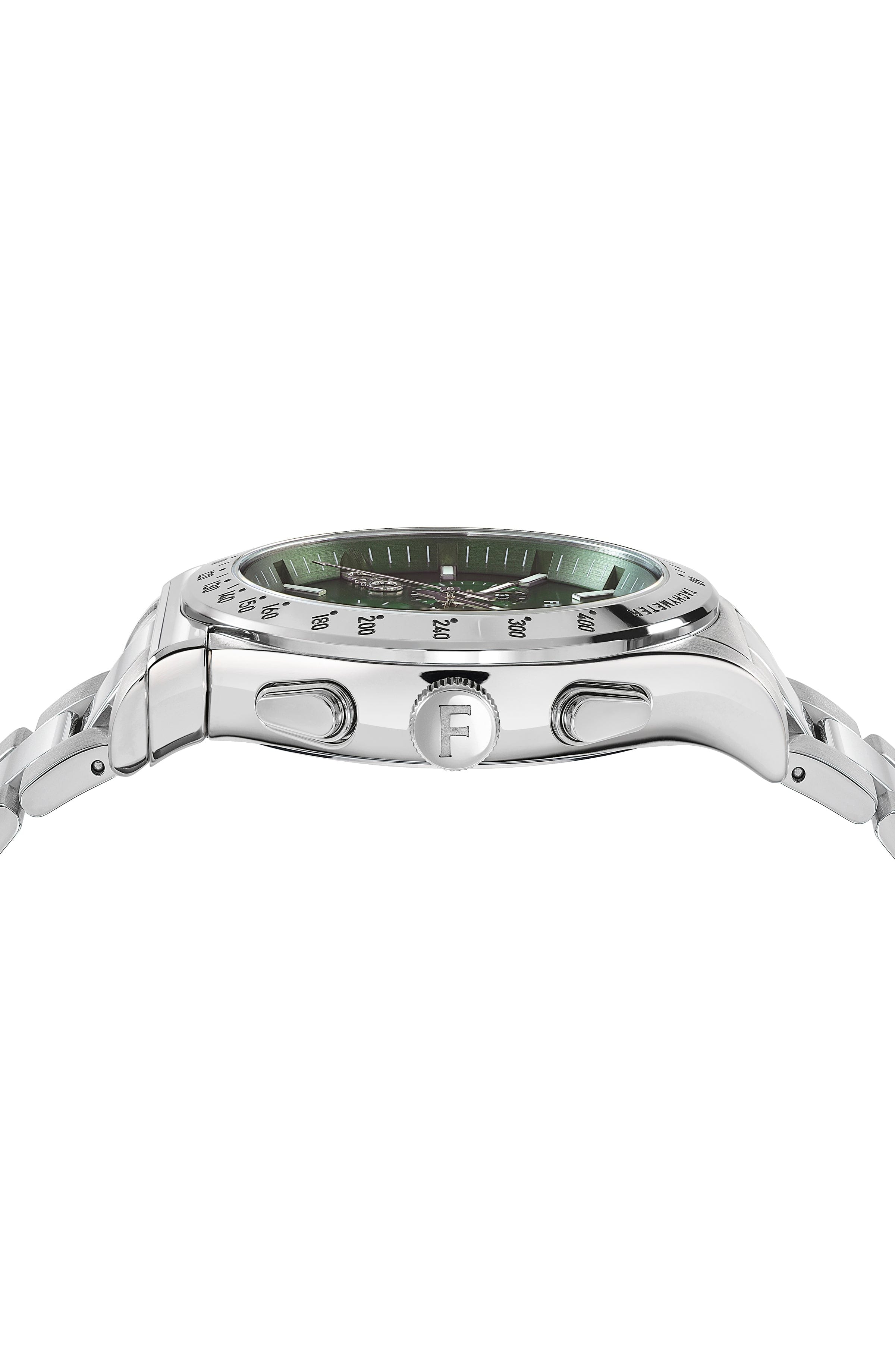Ferragamo Mens Stainless Steel 42 mm Bracelet Fashion Watch