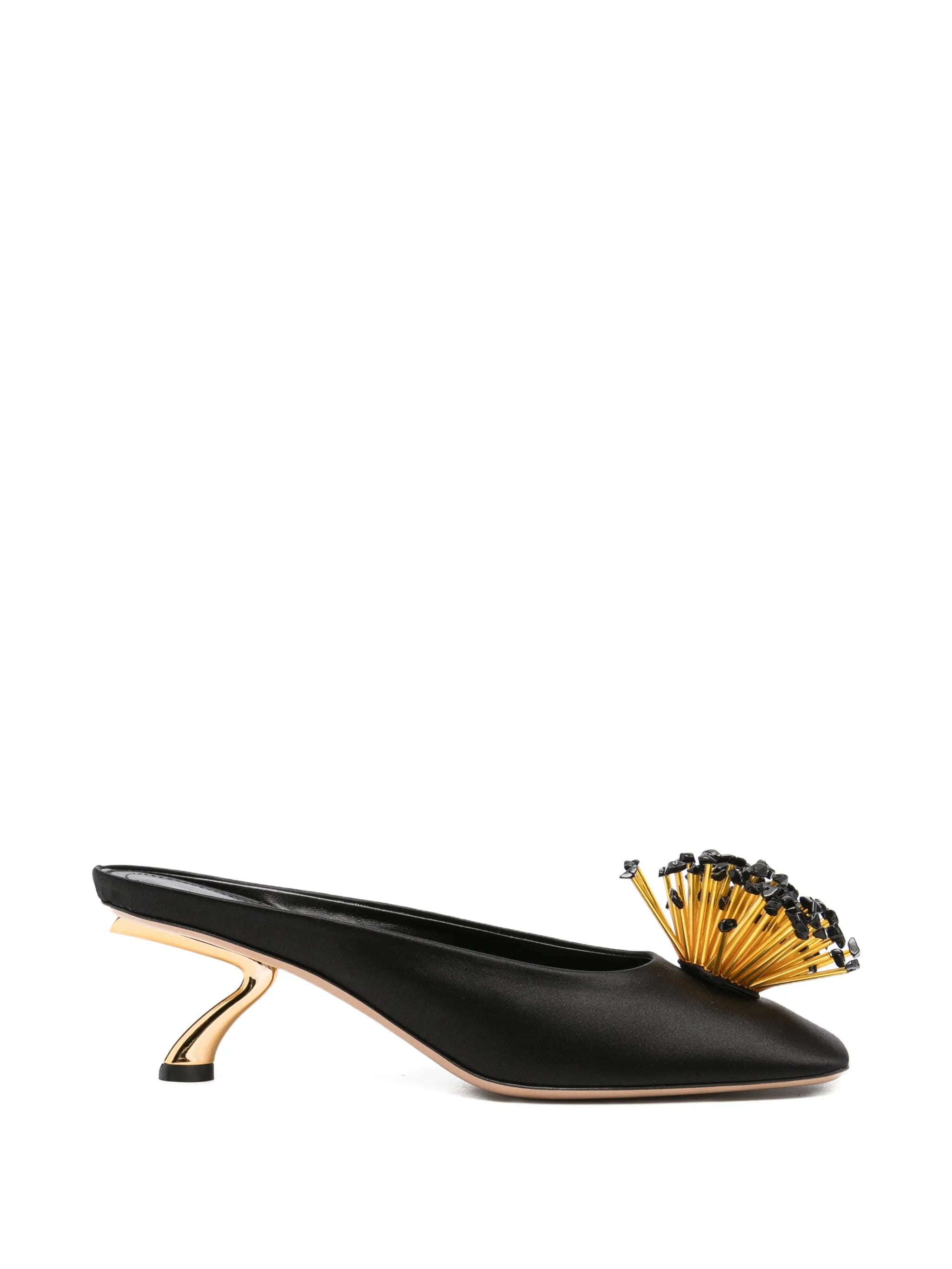 Ferragamo S - shaped heel mules