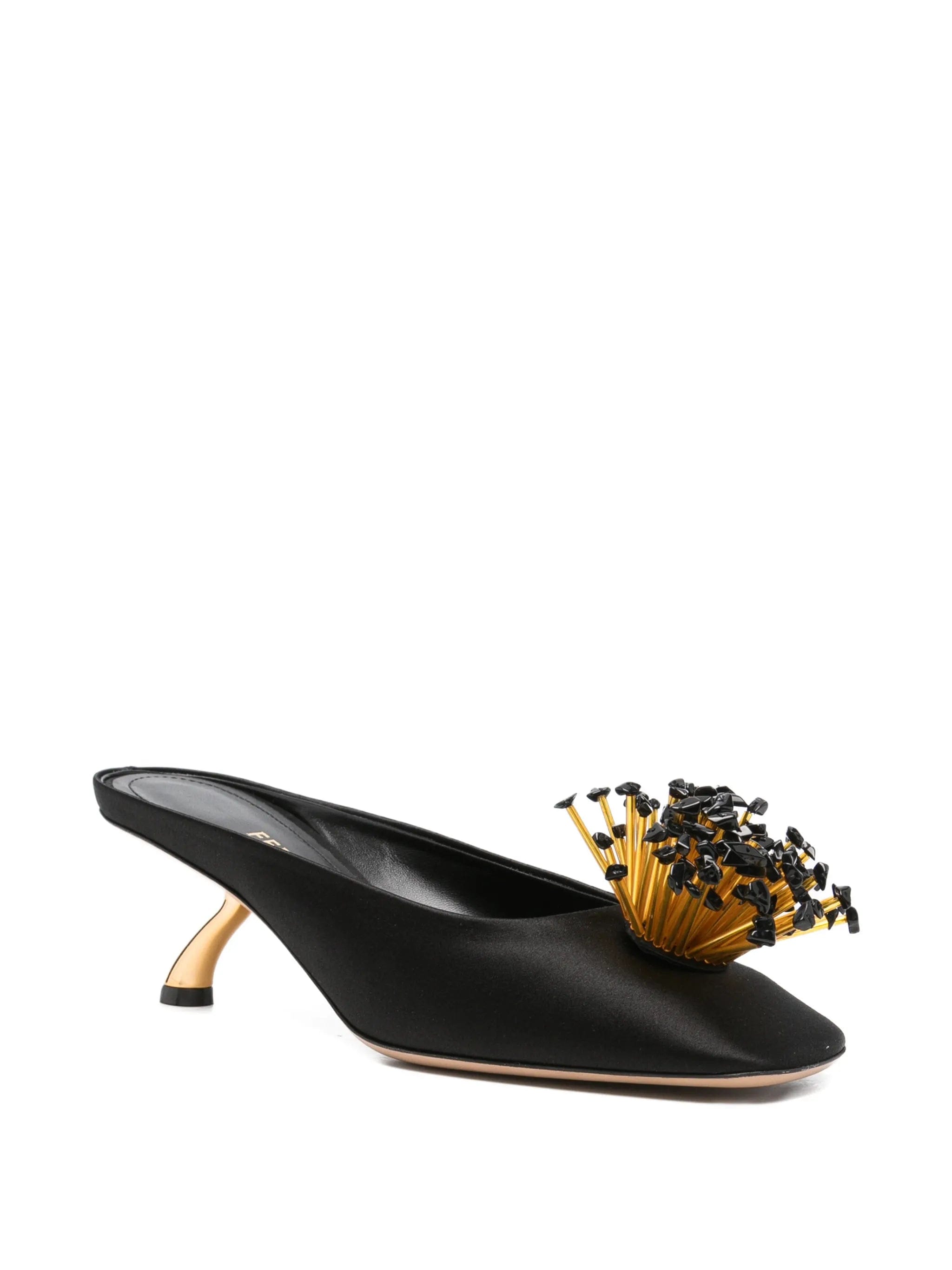 Ferragamo S - shaped heel mules