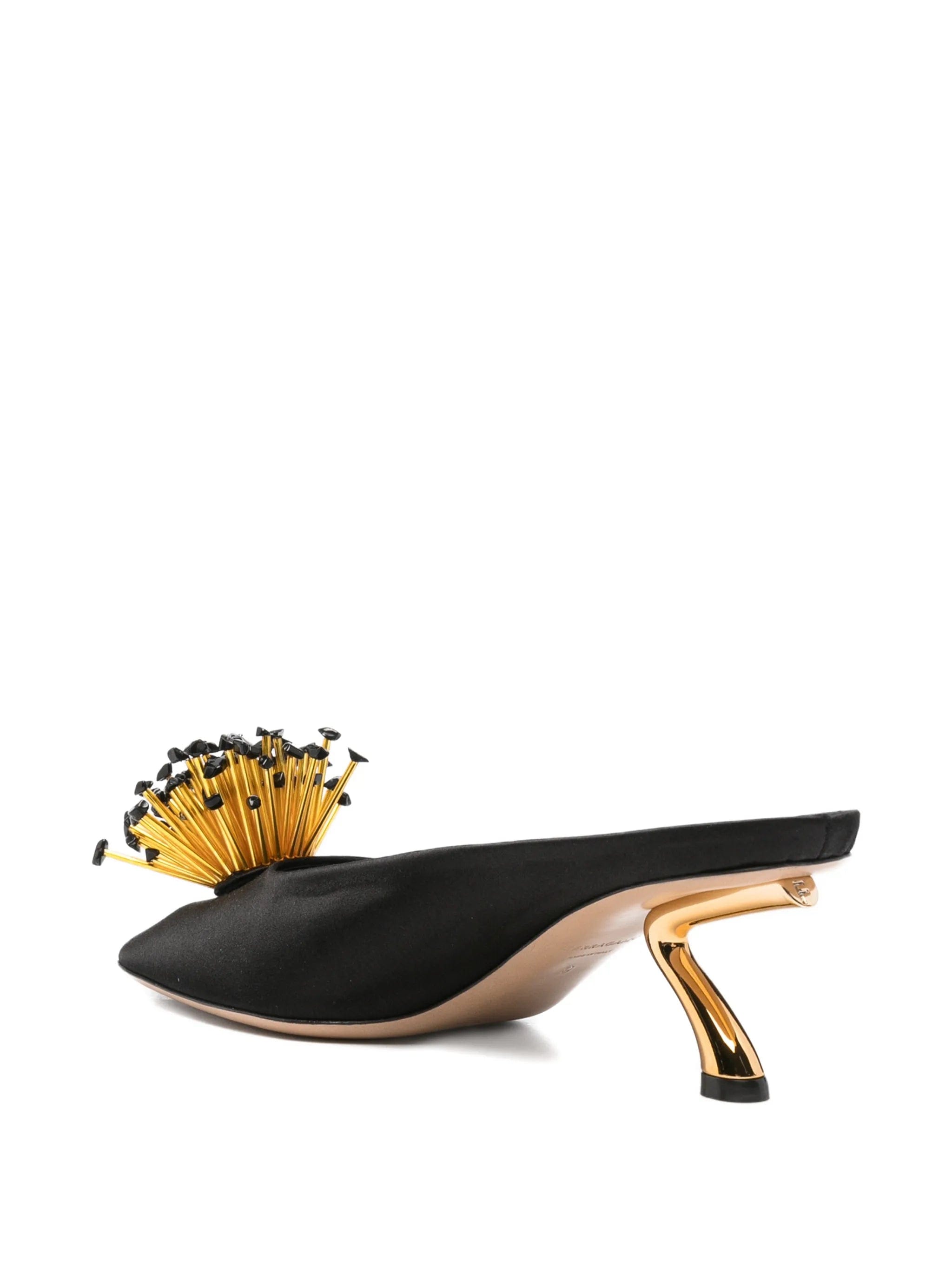 Ferragamo S - shaped heel mules
