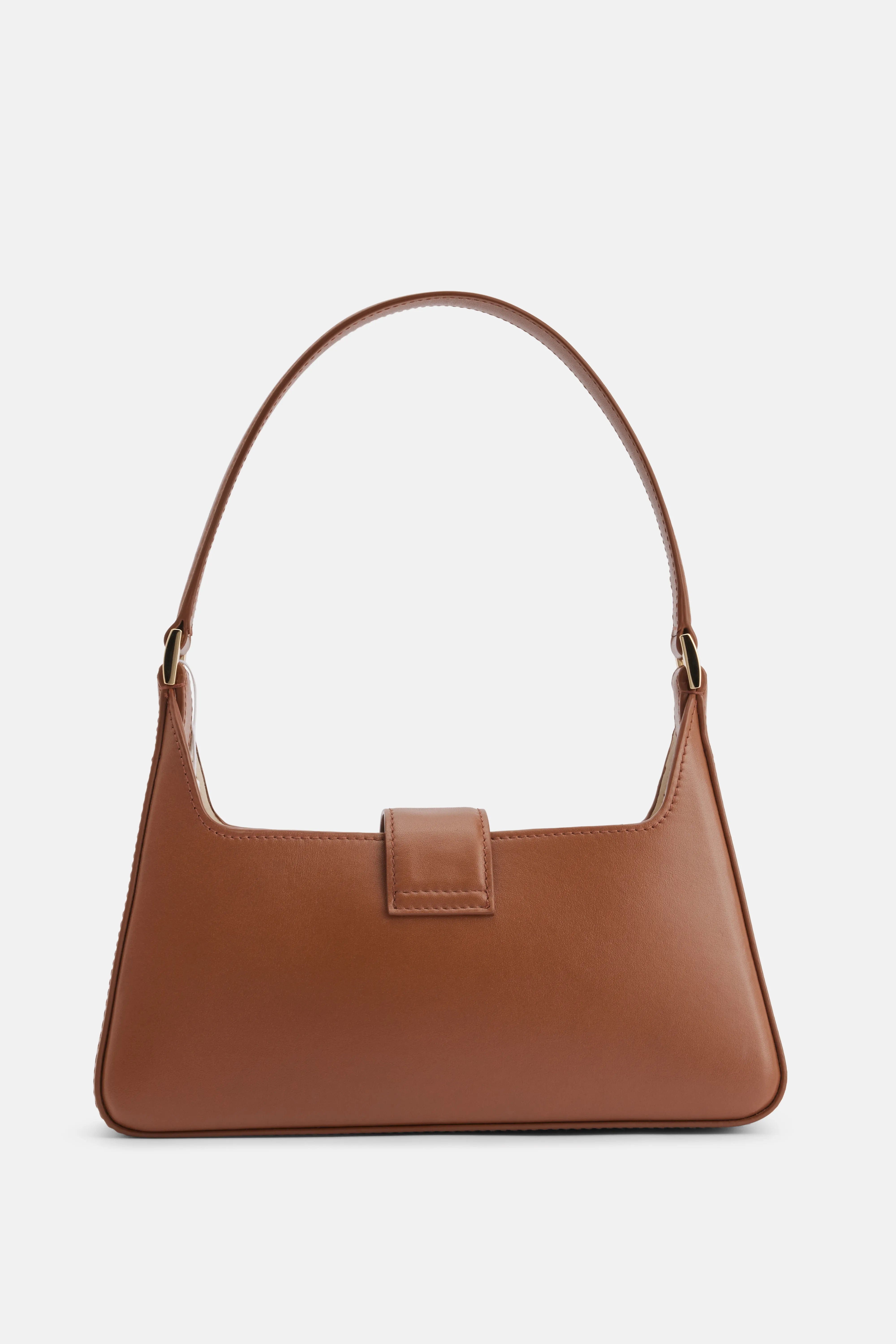ANINE BING Lou Leather Shoulder Bag in Brown