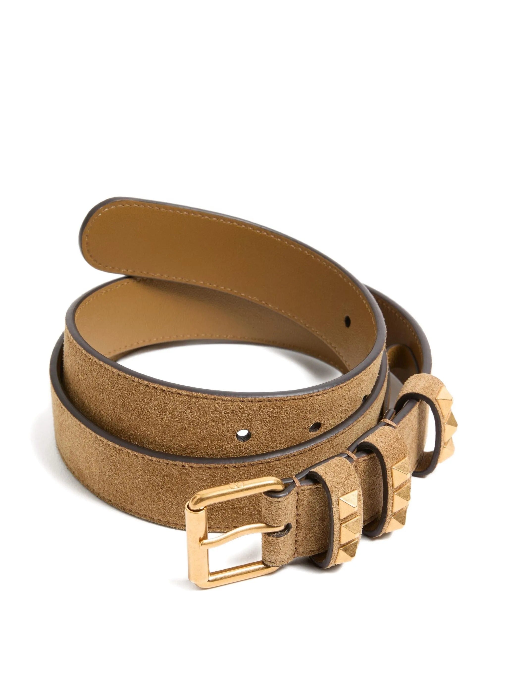 Valentino Garavani Rockstud belt in suede 30 mm