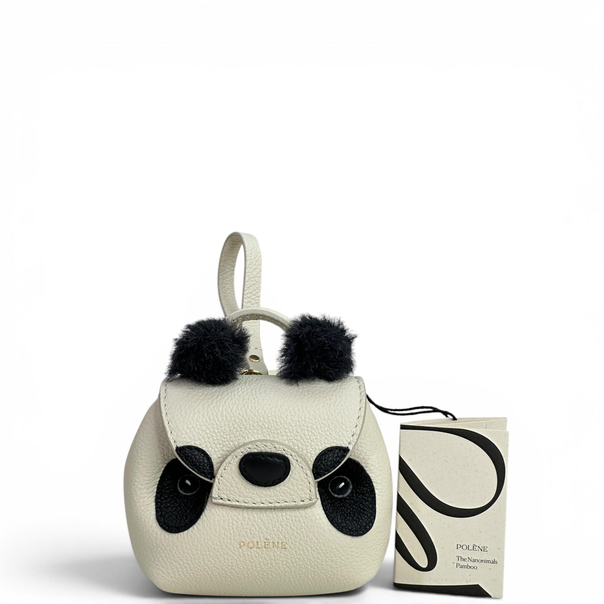 Polene Nanonimals Pamboo Textured Ecru Leather