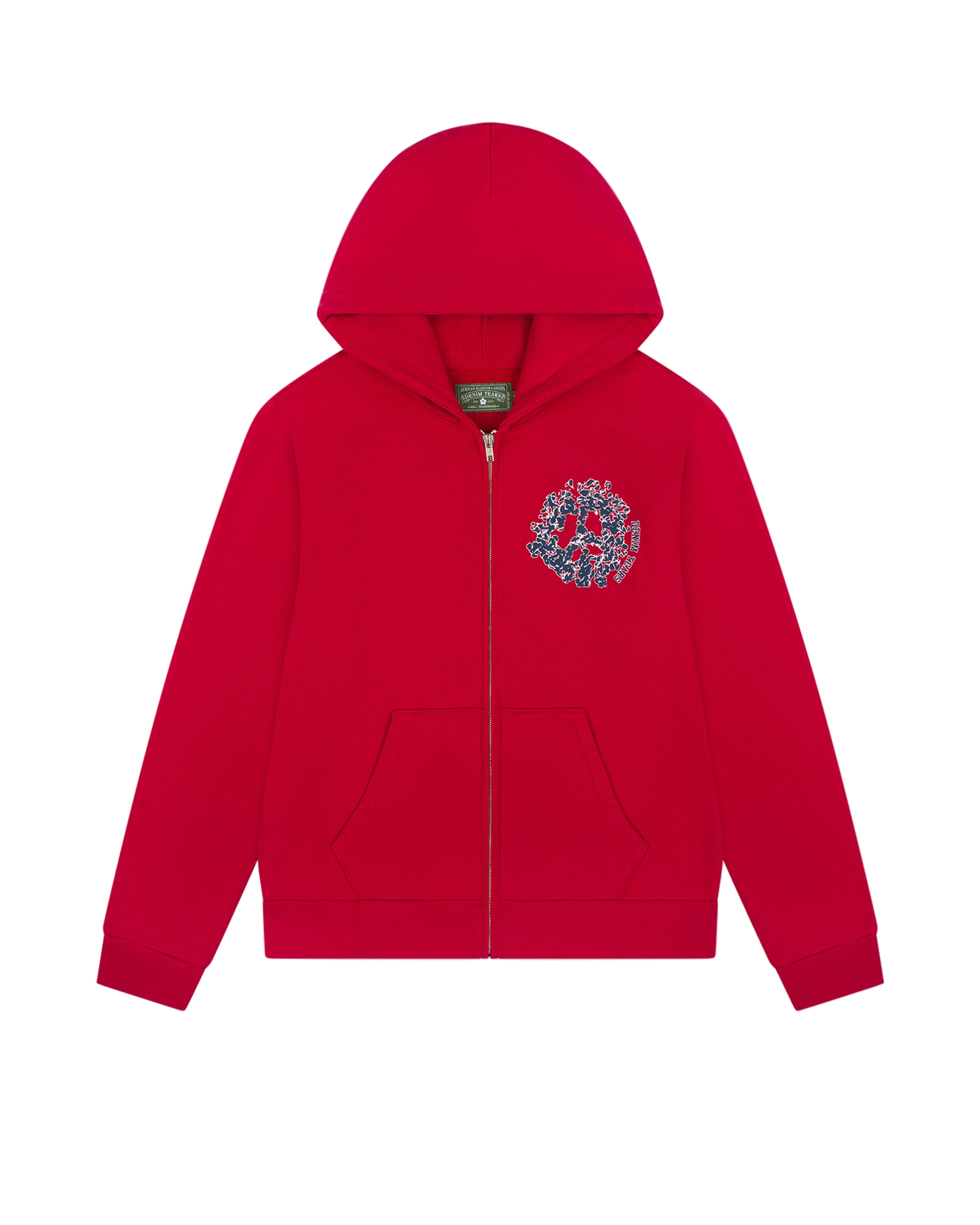 Denim Tears Denim University Zip Hoodie Red