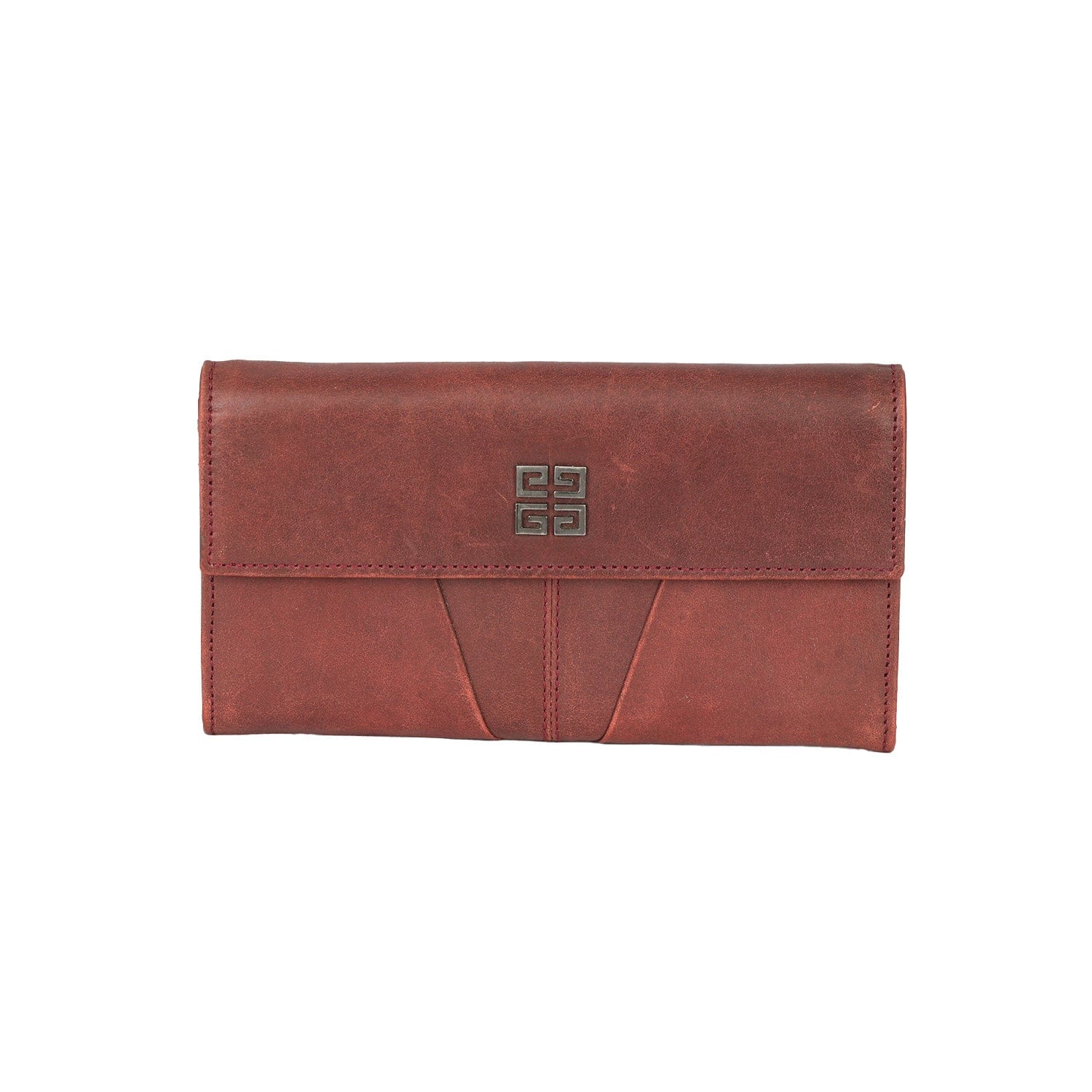GIVENCHY 4 g LOGO RED LONG LEATHER WALLET