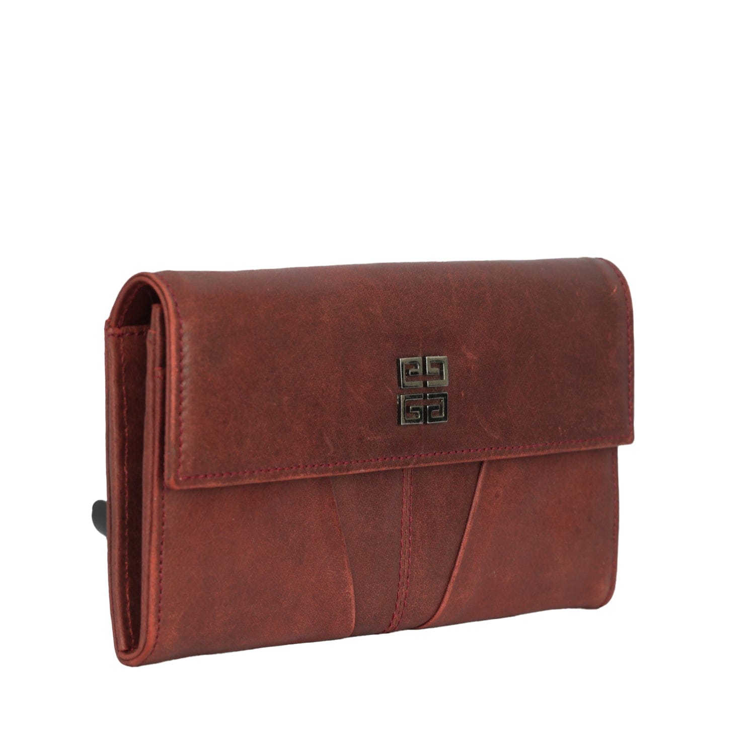 GIVENCHY 4 g LOGO RED LONG LEATHER WALLET