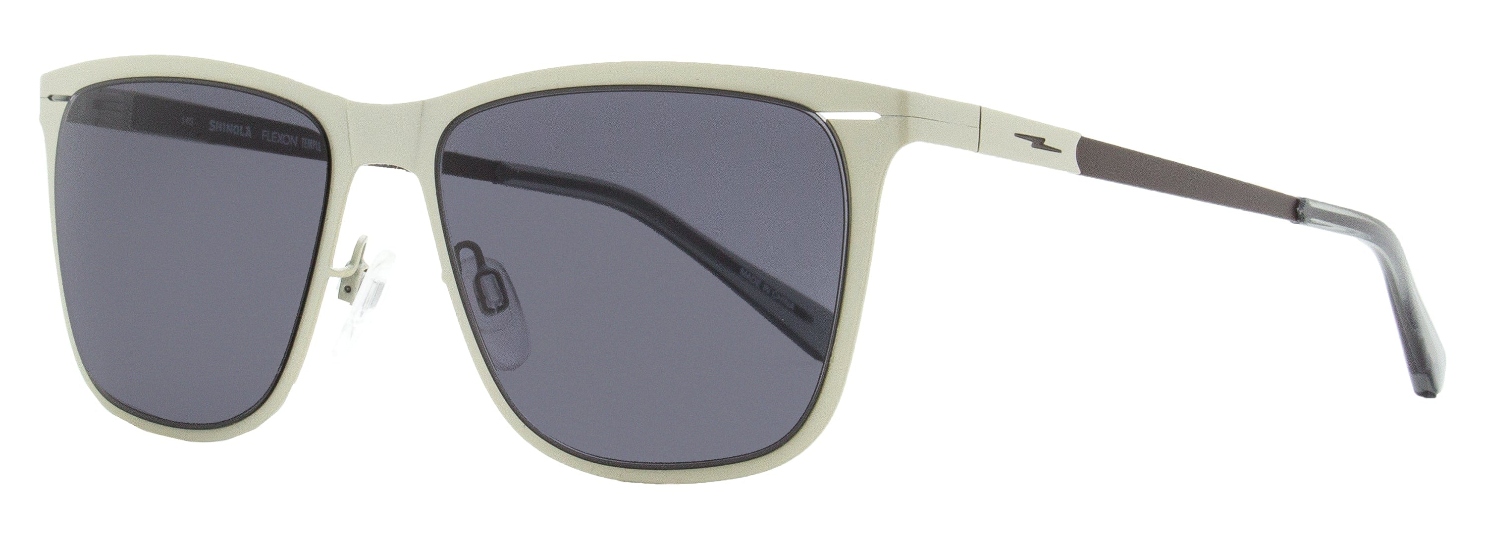 Shinola Arrow Flexon Sunglasses SH3100SM 046 Satin Silver 55 mm