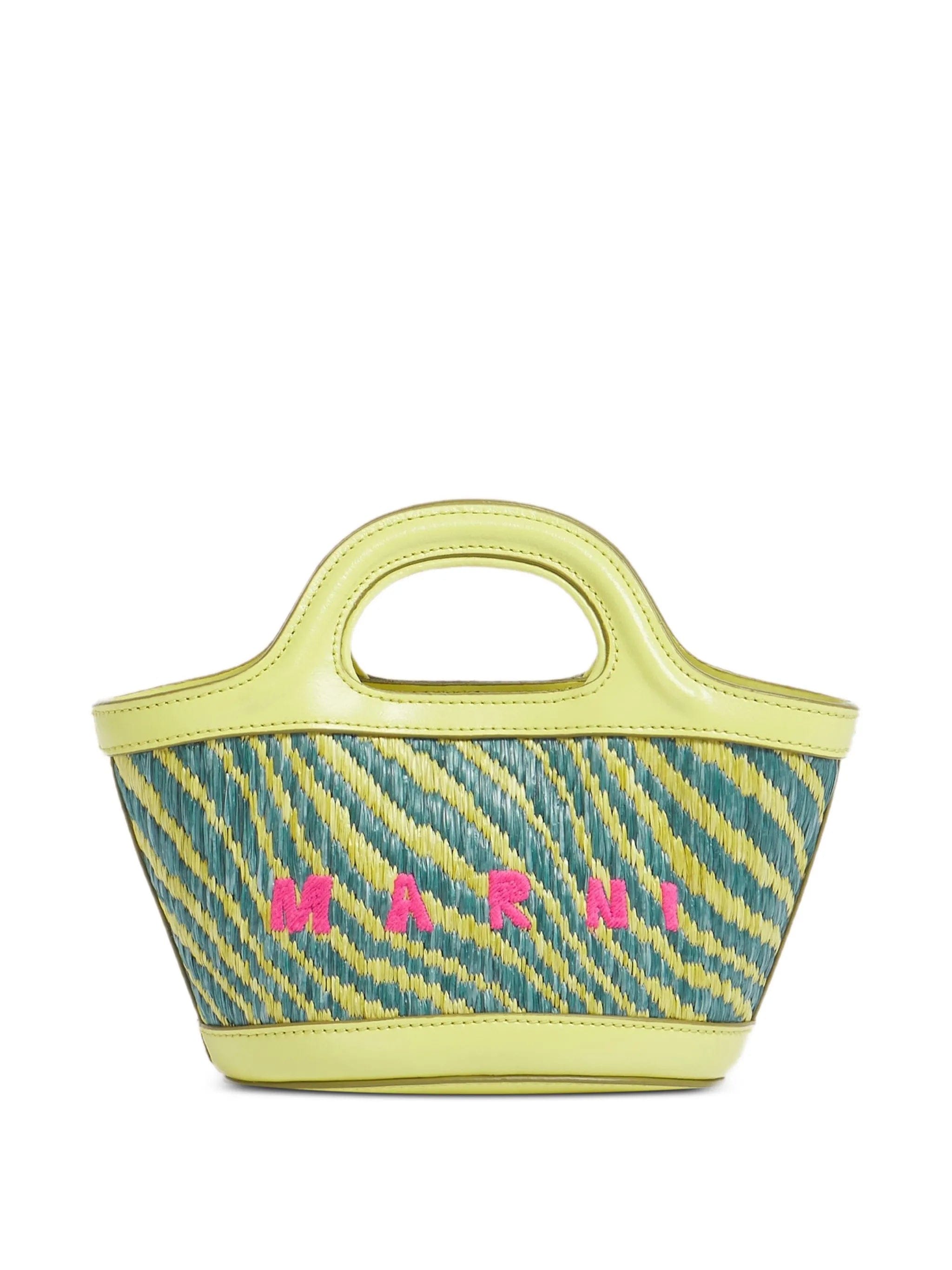 Marni micro wavy - pattern embroidered bag
