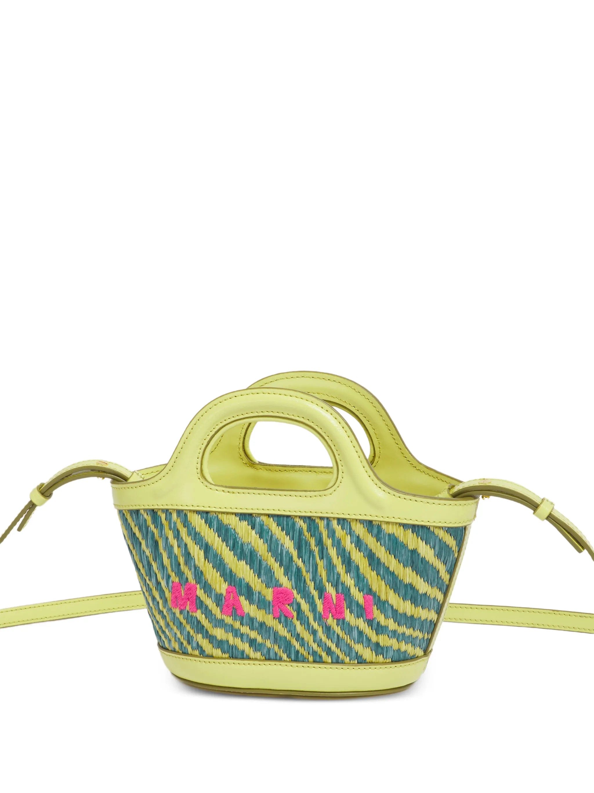 Marni micro wavy - pattern embroidered bag