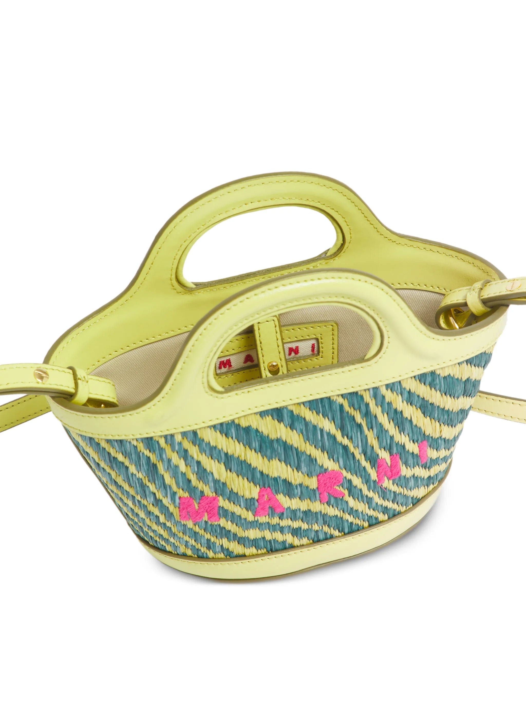Marni micro wavy - pattern embroidered bag