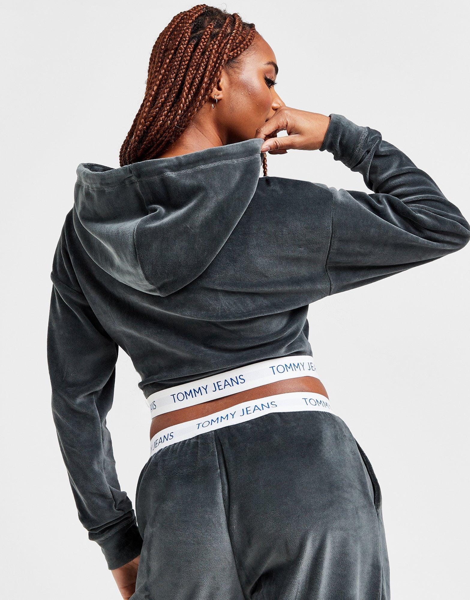 Tommy Hilfiger Velour Crop Hoodie
