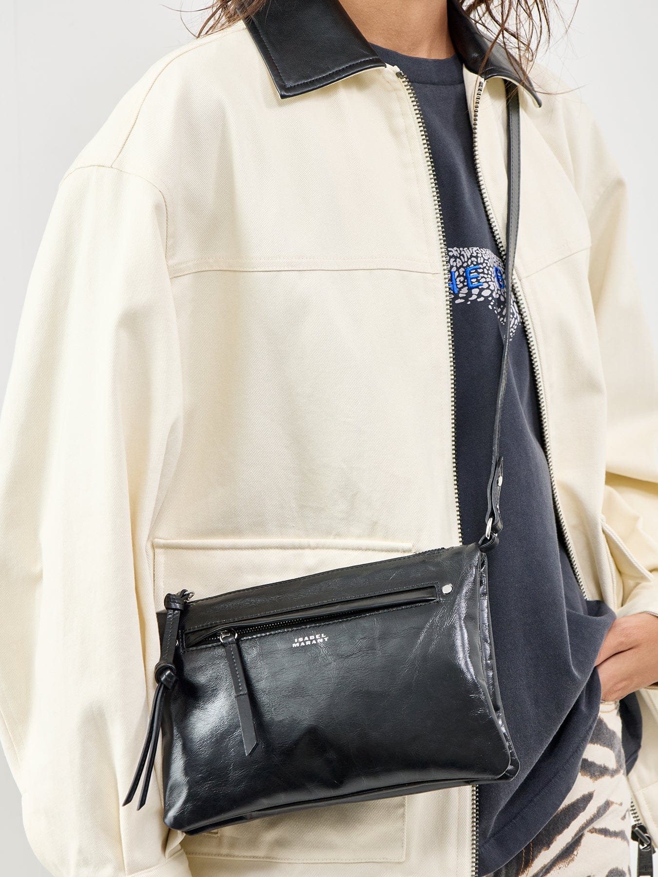Isabel Marant Winna Duo Shoulder Bag Black