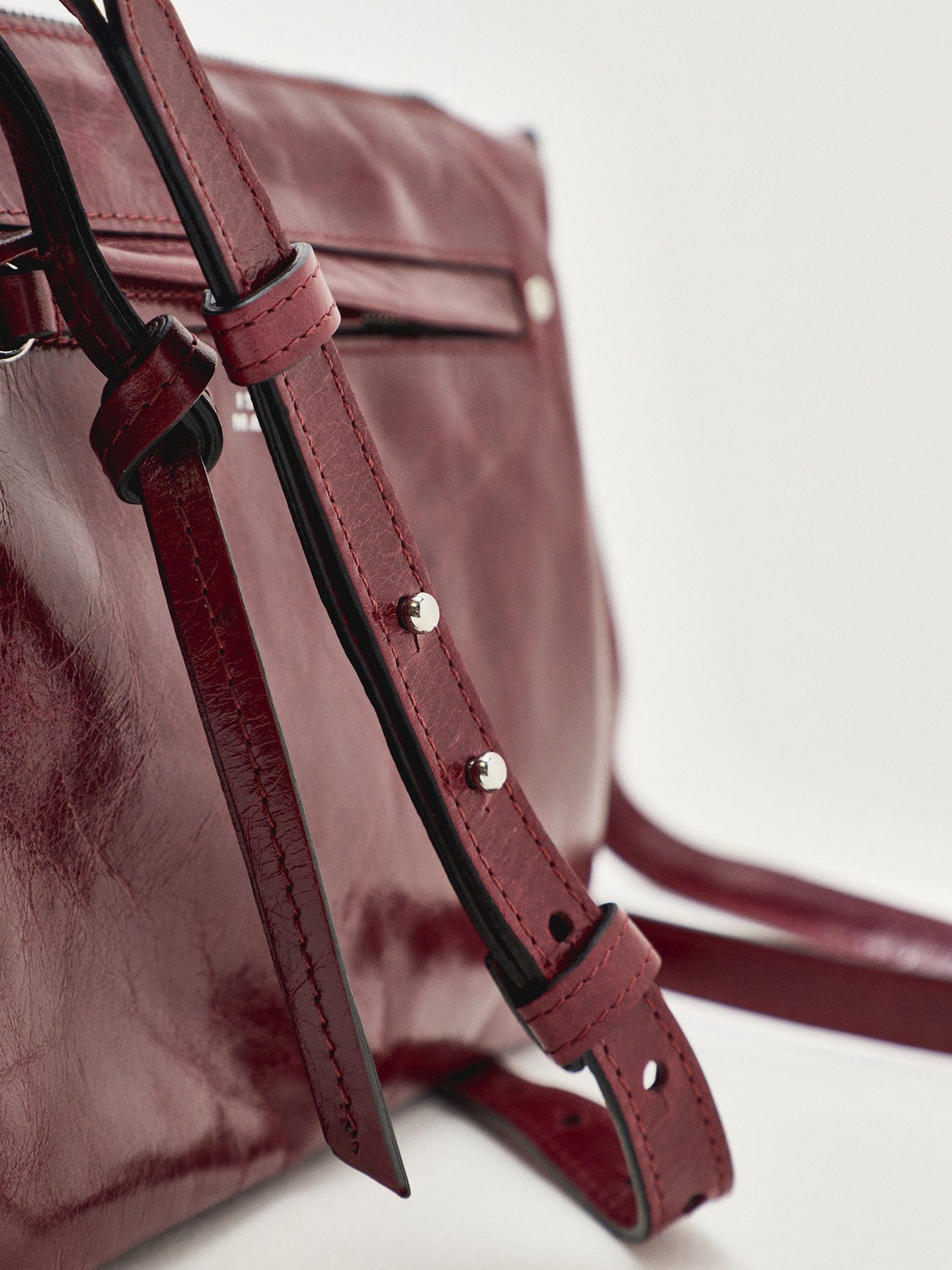 Isabel Marant Winna Duo Shoulder Bag Burgundy