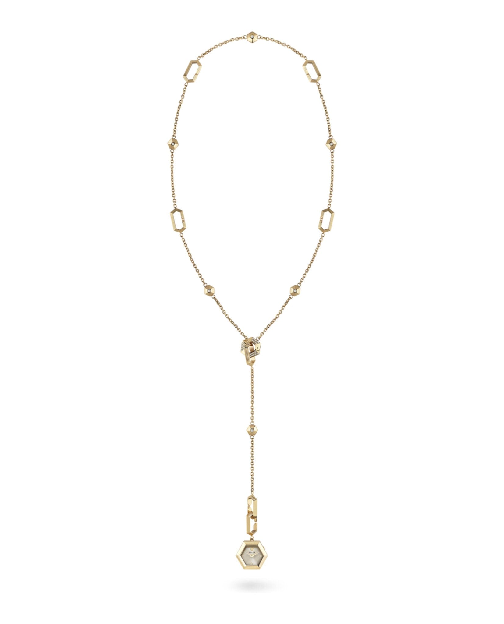 Philipp Plein Womens Gold 28 mm Necklace Fashion Watch