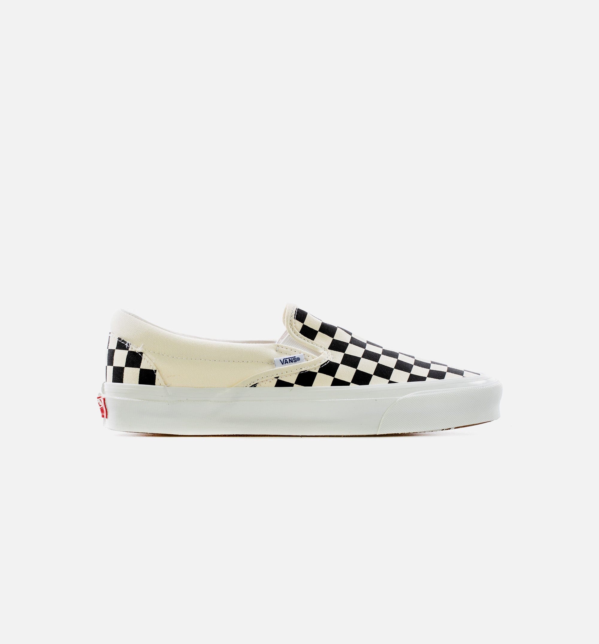 Vans OG Classic Slip On LX Checkered Mens Skate Shoe - Black/Cream