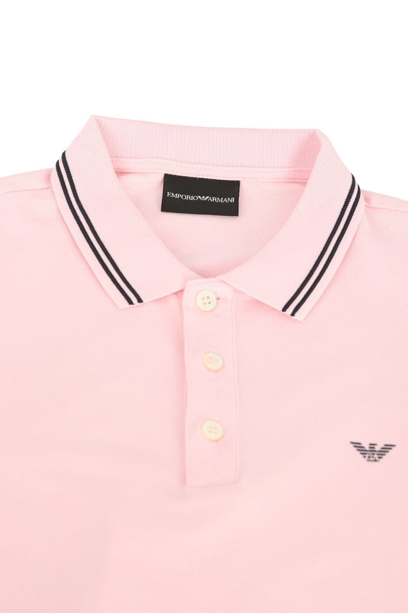 Emporio Armani Size L Pink Polo Shirt