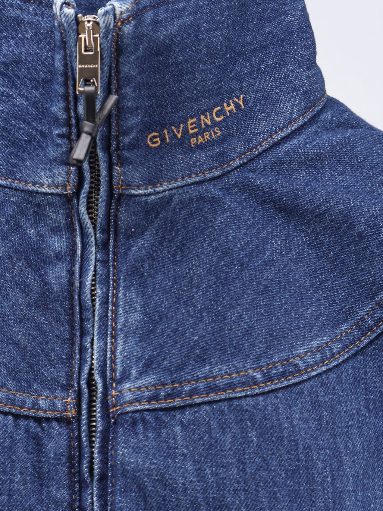 Givenchy Denim jacket with embroidered lettering logo