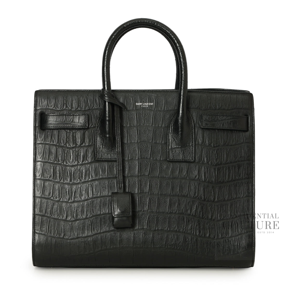 Saint Laurent Paris Sac De Jour Crocodile Embossed Leather Small Tote Bag