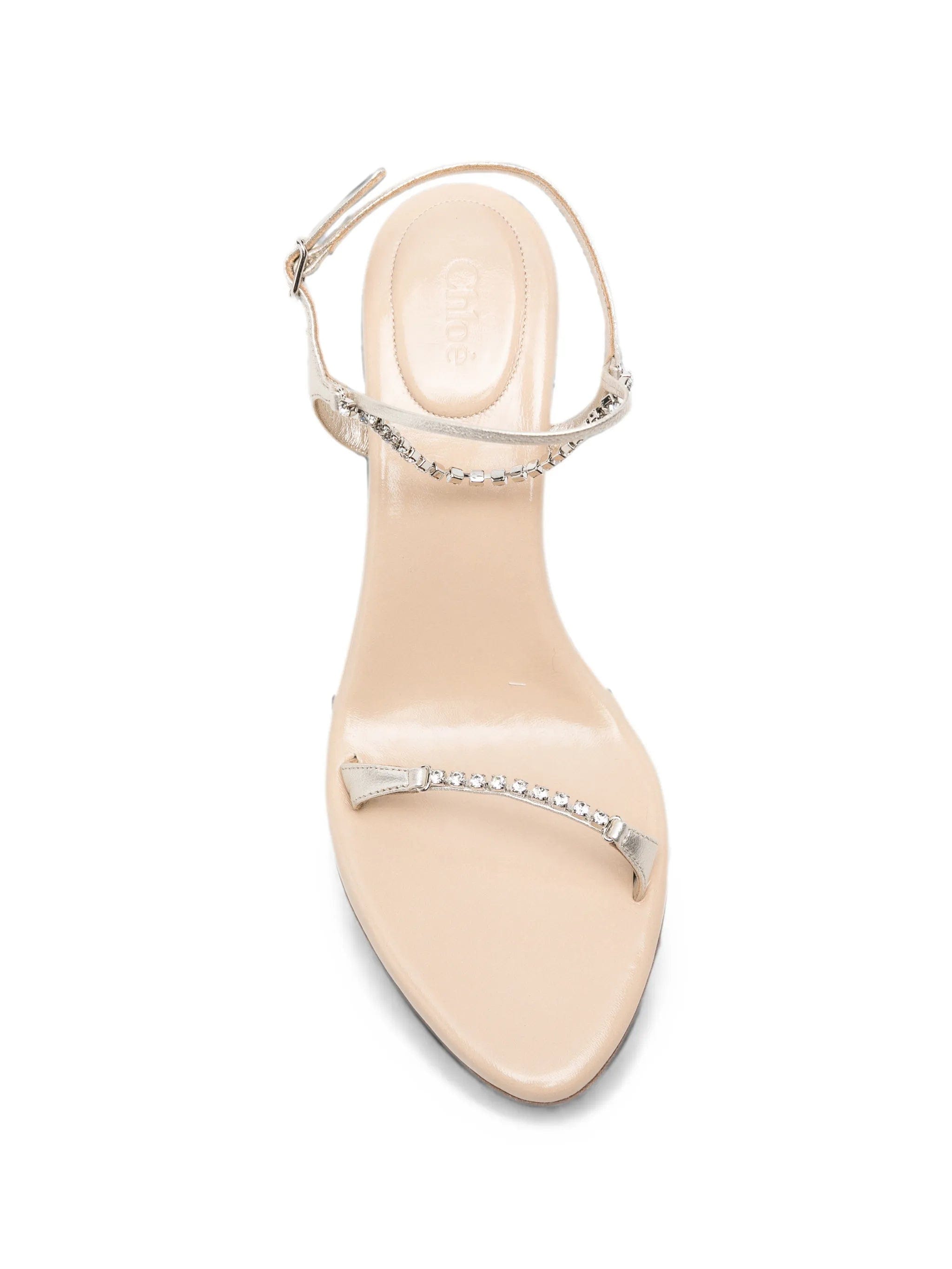Chloé crystal - embellished leather sandals
