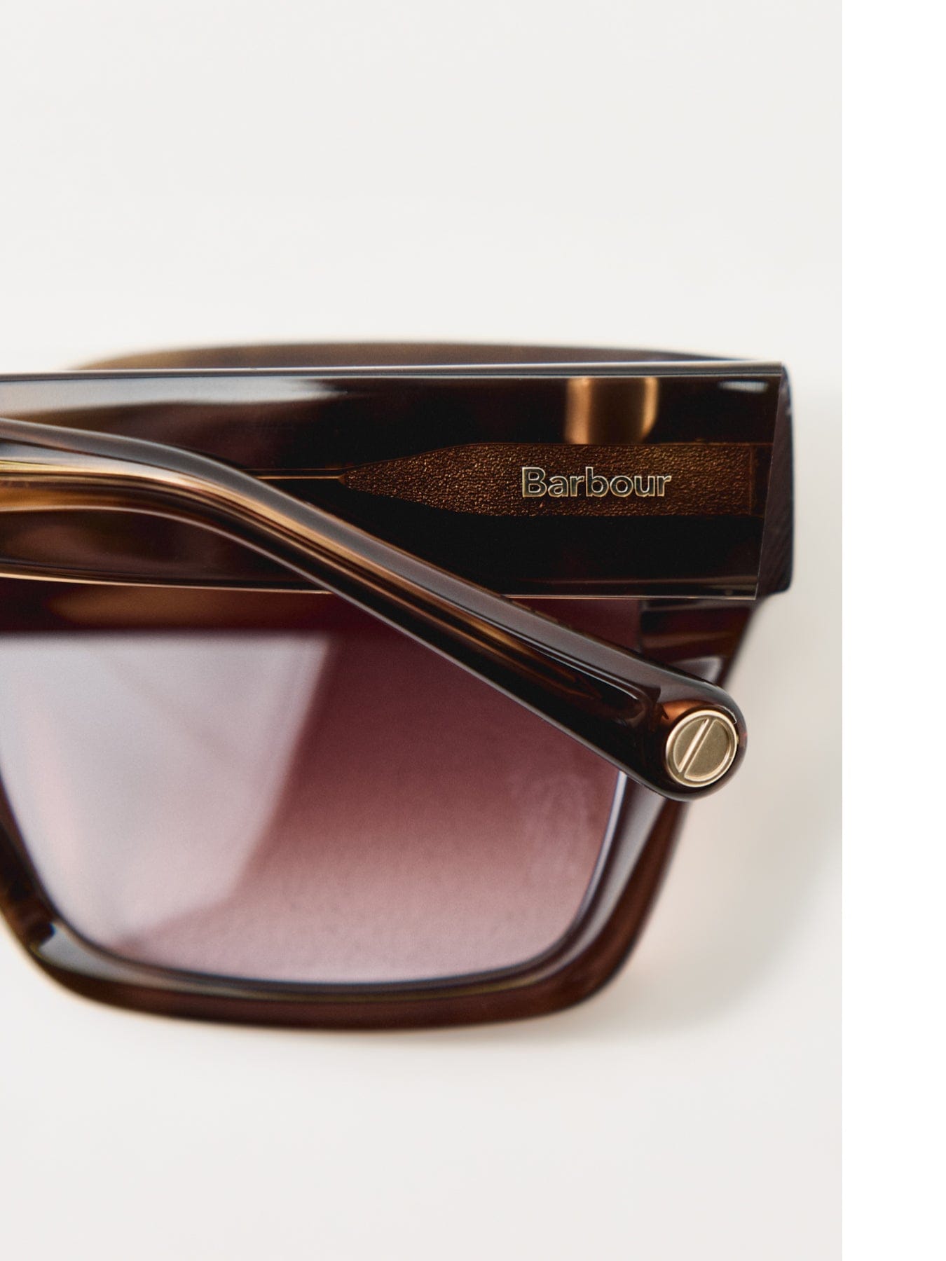 Barbour BAS3091122 Square Eye Patterned Sunglasses Brown