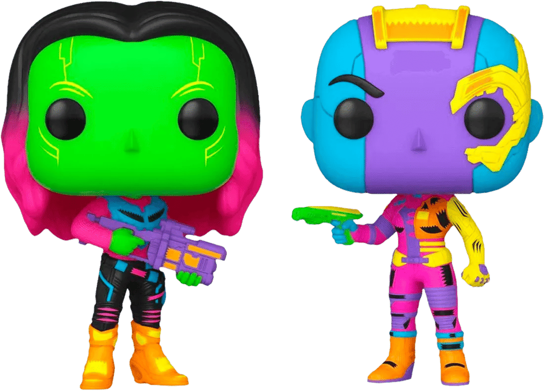 Funko Marvel Comics - Gamora & Nebula Black Light US Exclusive Pop! 2 - Pack [RS]