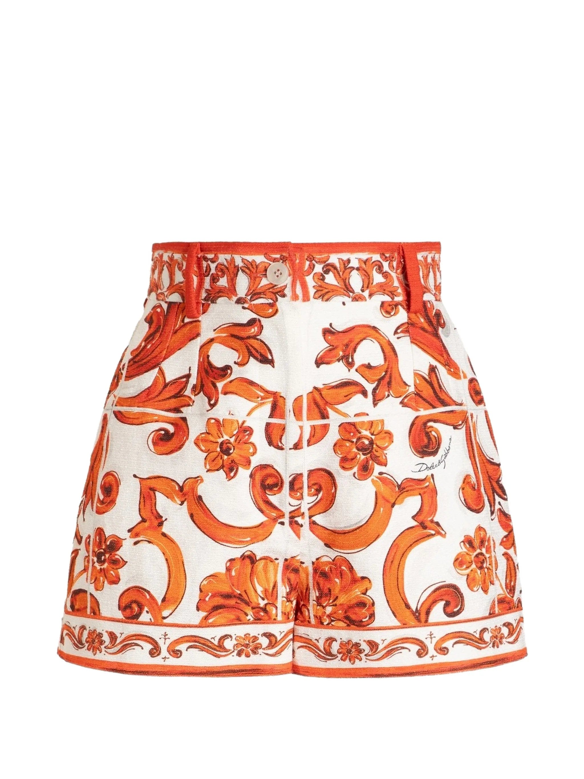 Dolce & Gabbana Maiolica - print pressed - crease shorts
