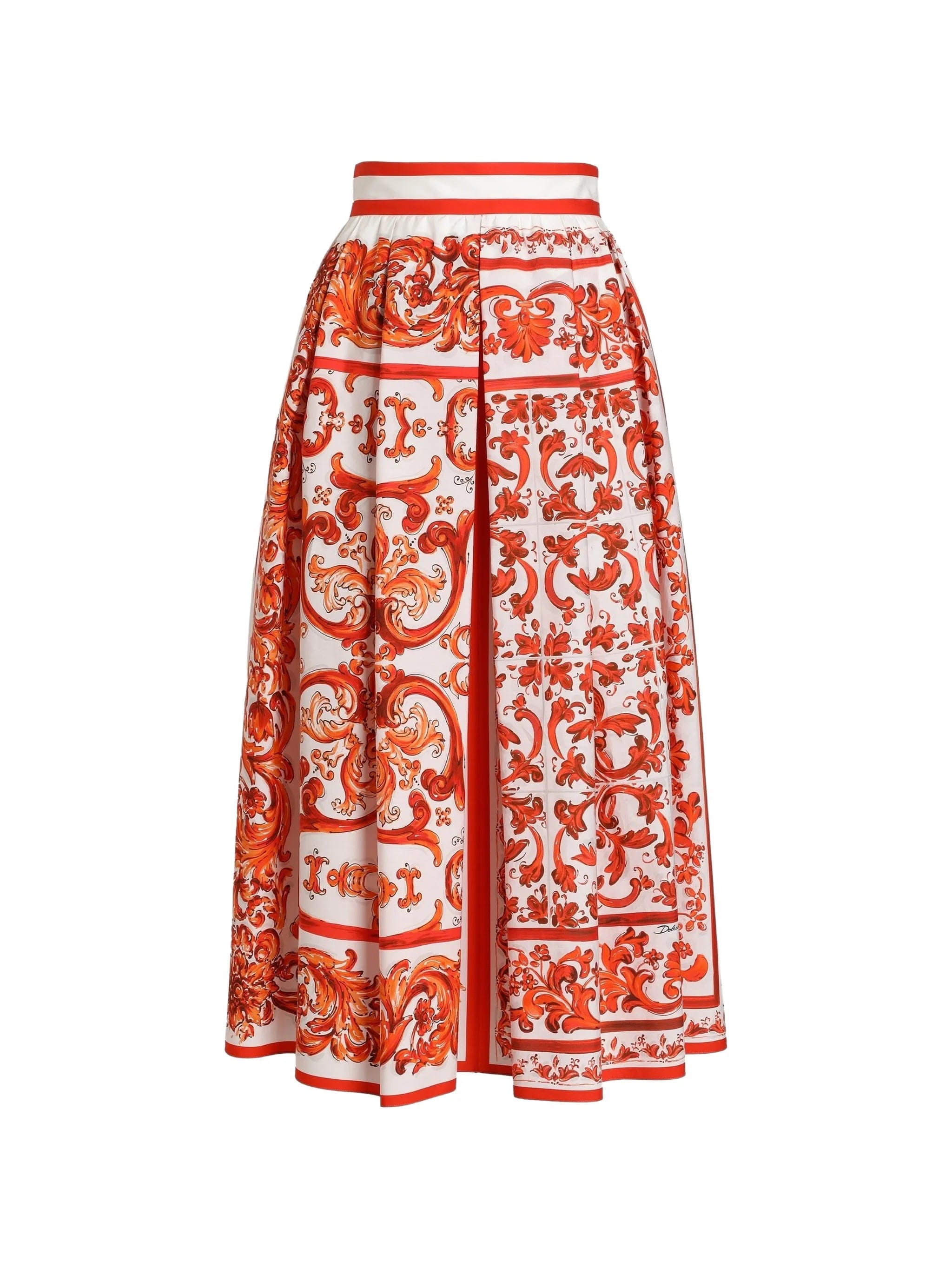 Dolce & Gabbana Majolica - print pleated skirt