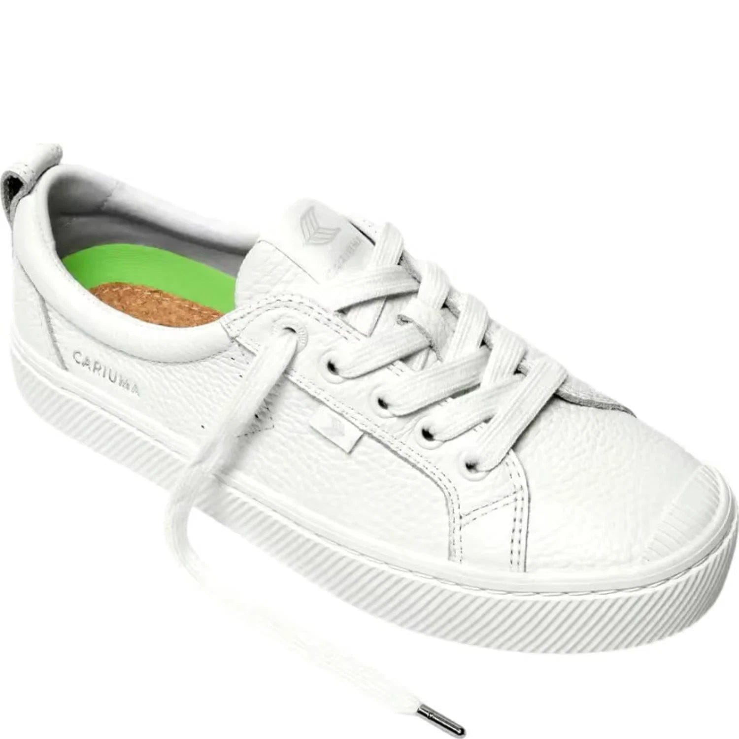WHITE* Cariuma OCA Low Sneakers Men's White Premium Leather Casual Shoes RHS8709