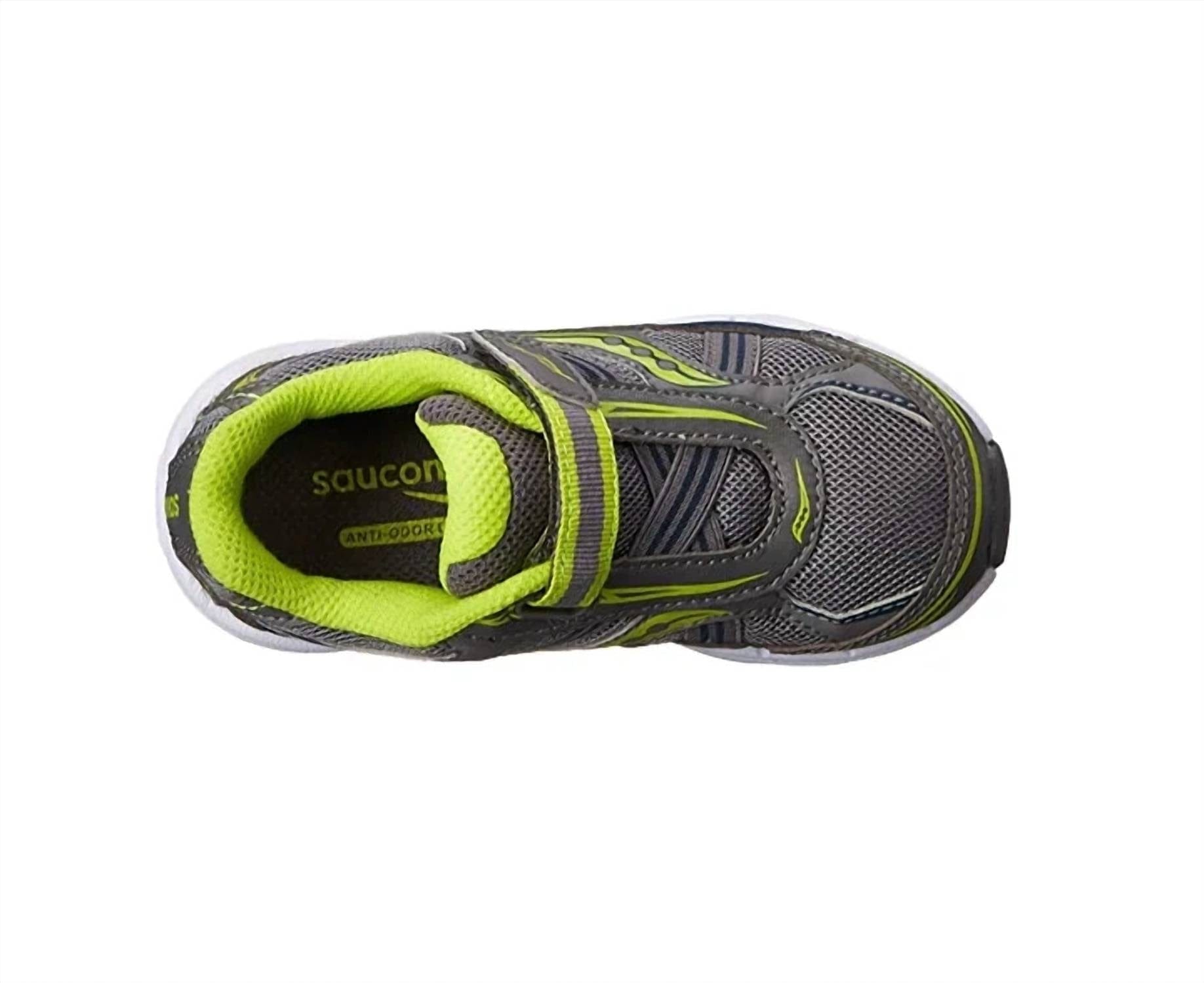 LIME Boy's Ride Sneakers In Grey/ Lime Green