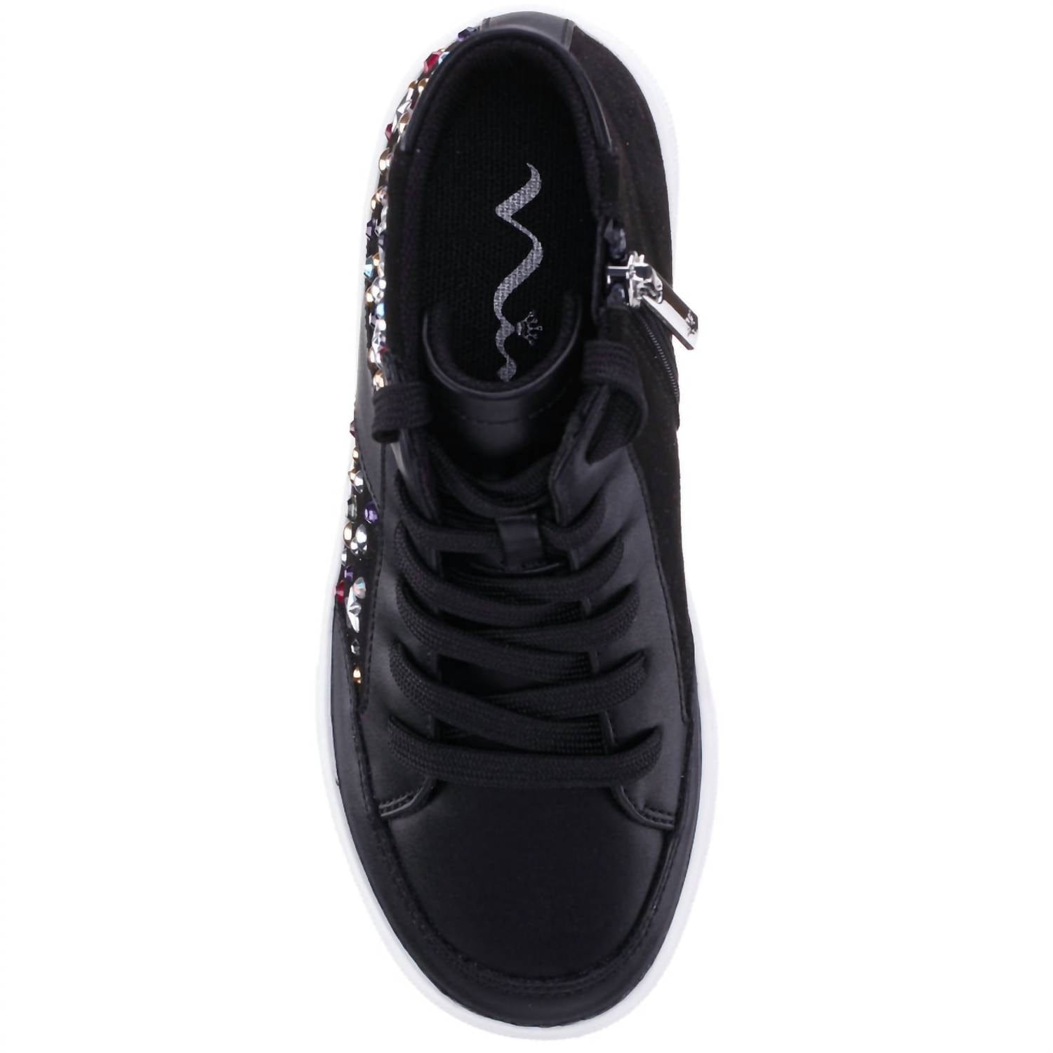 High Girls Kala High Top Sneakers In Black Smooth