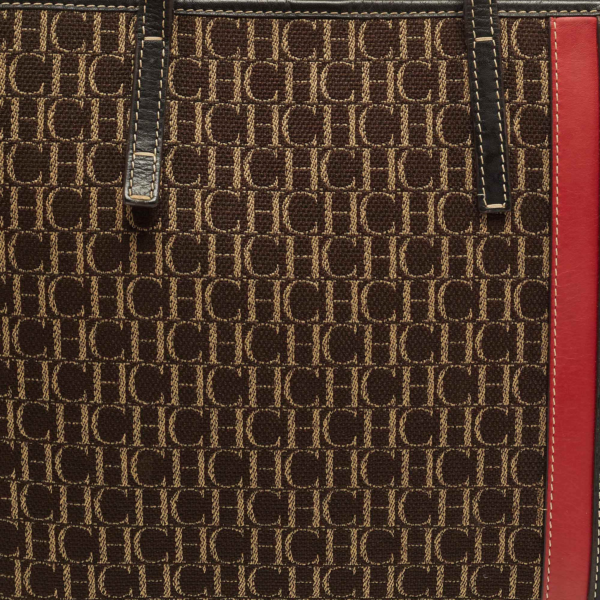 Ch Carolina Herrera Multicolor Monogram Canvas Shopper Tote