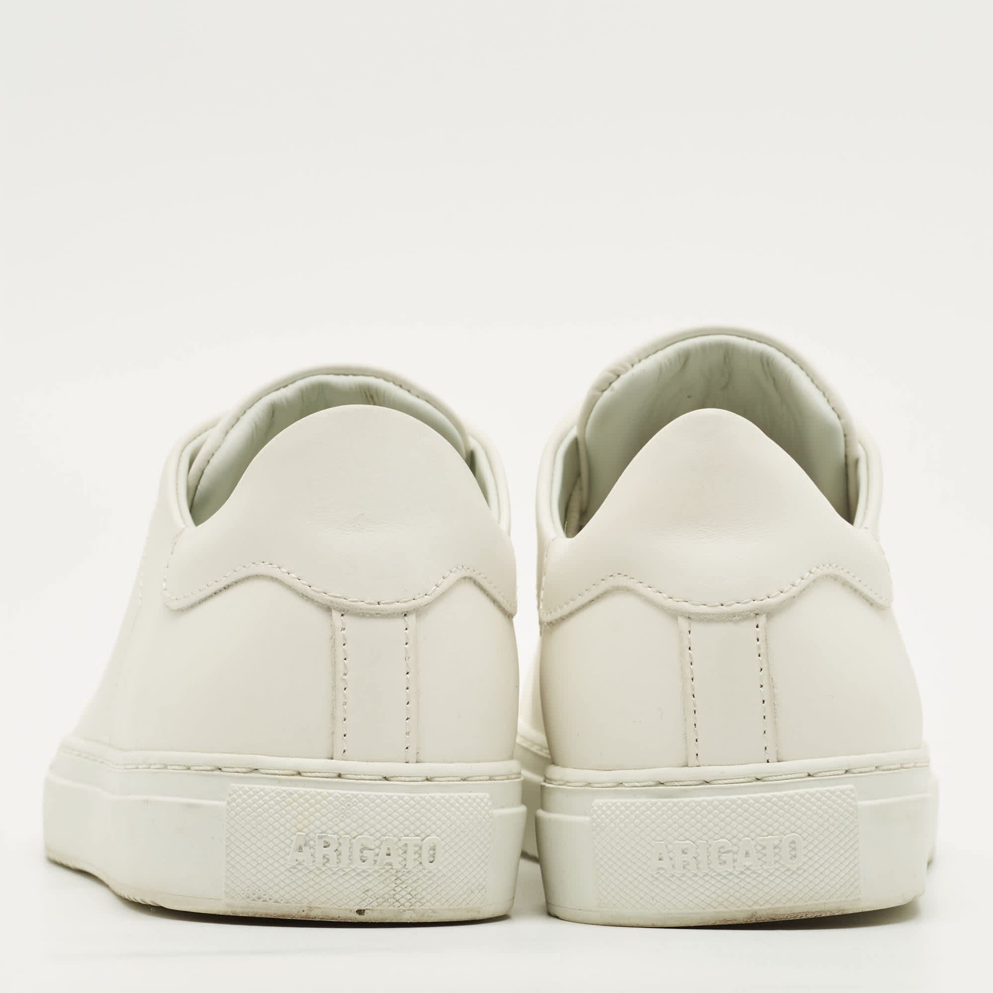 WHITE* Size 38 White Leather Lace Up Sneakers