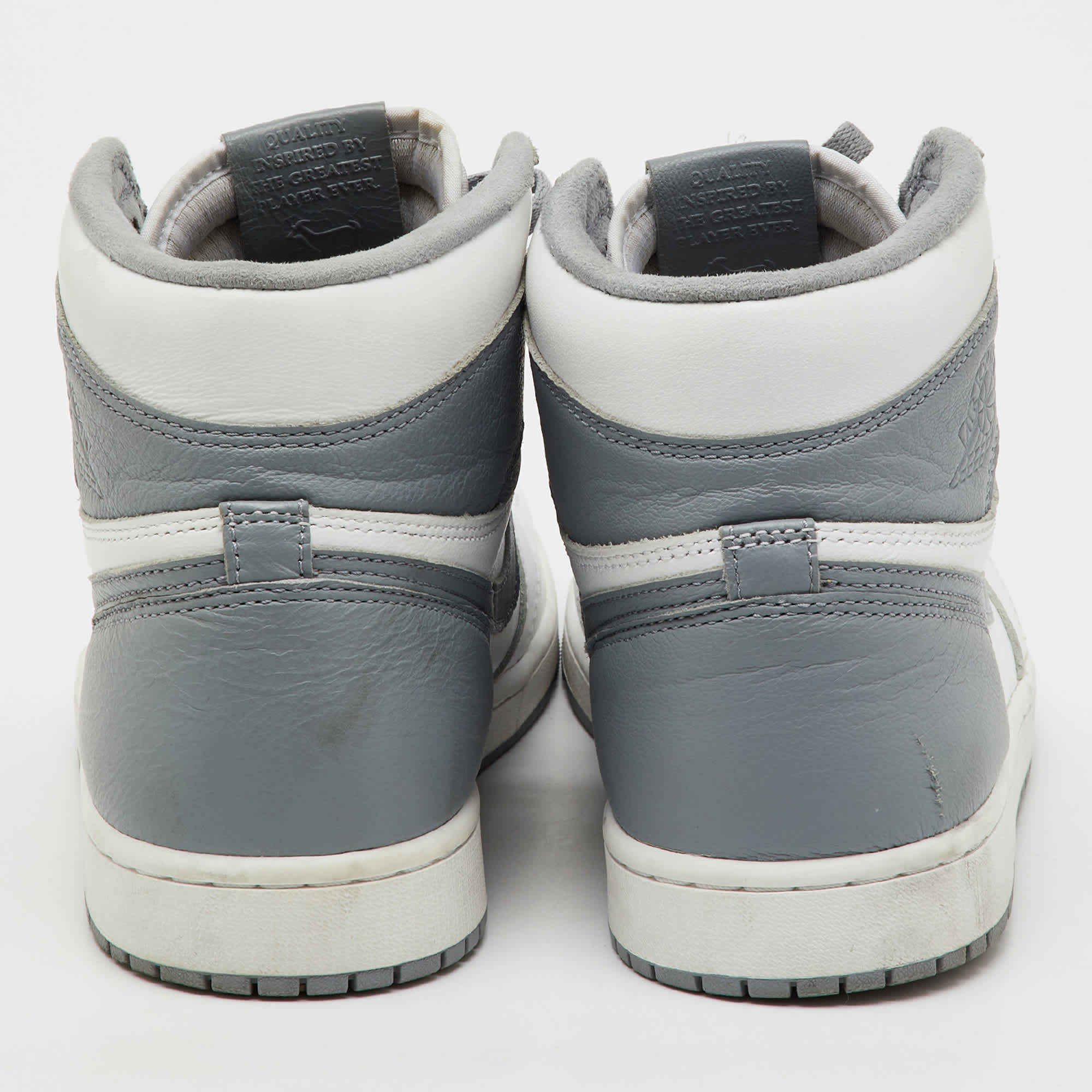 JORDAN 1 Air Jordans White/grey Leather Jordan 1 Retro High Og Stealth Sneakers