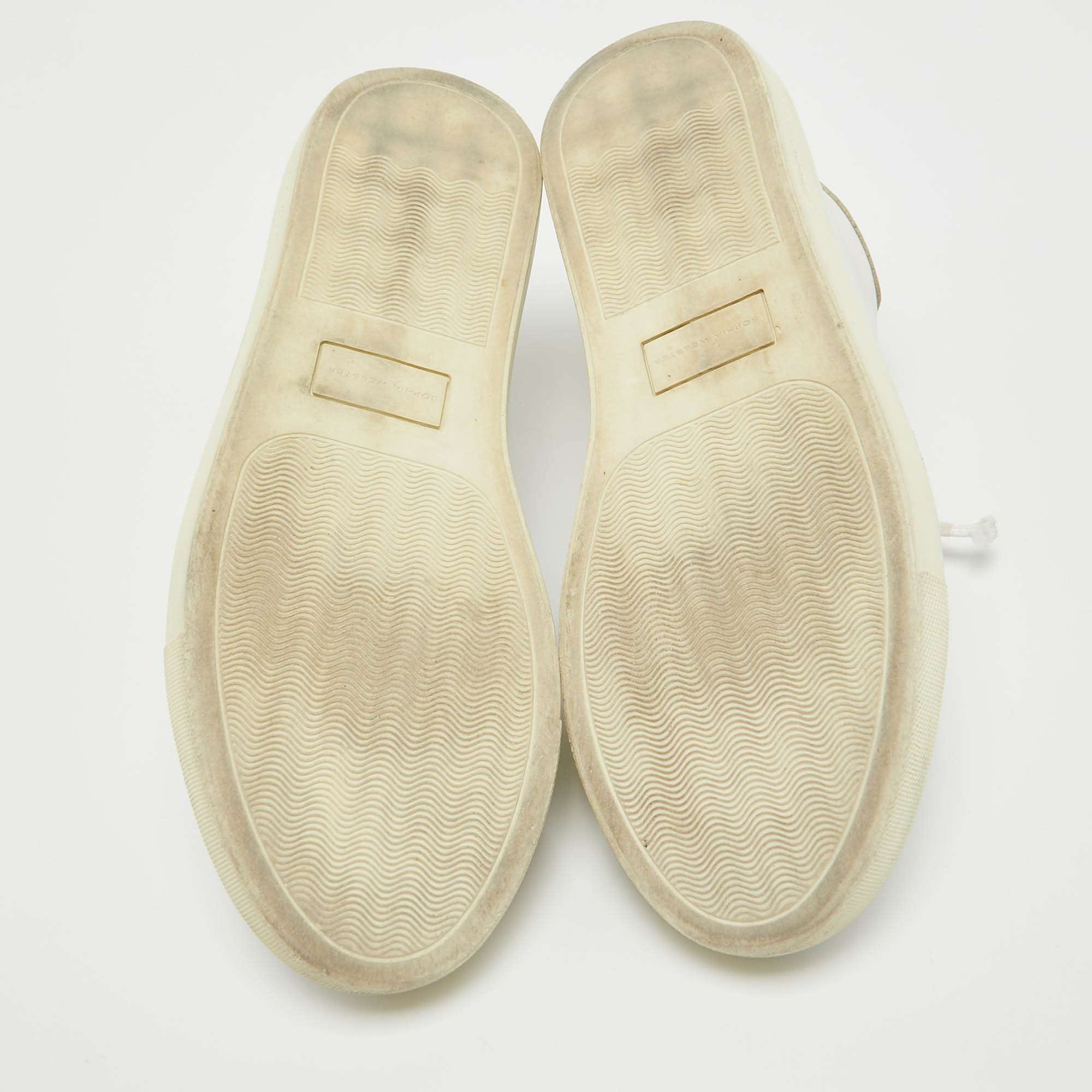 Sophia Webster White Leather Bibi Butterfly Sneakers