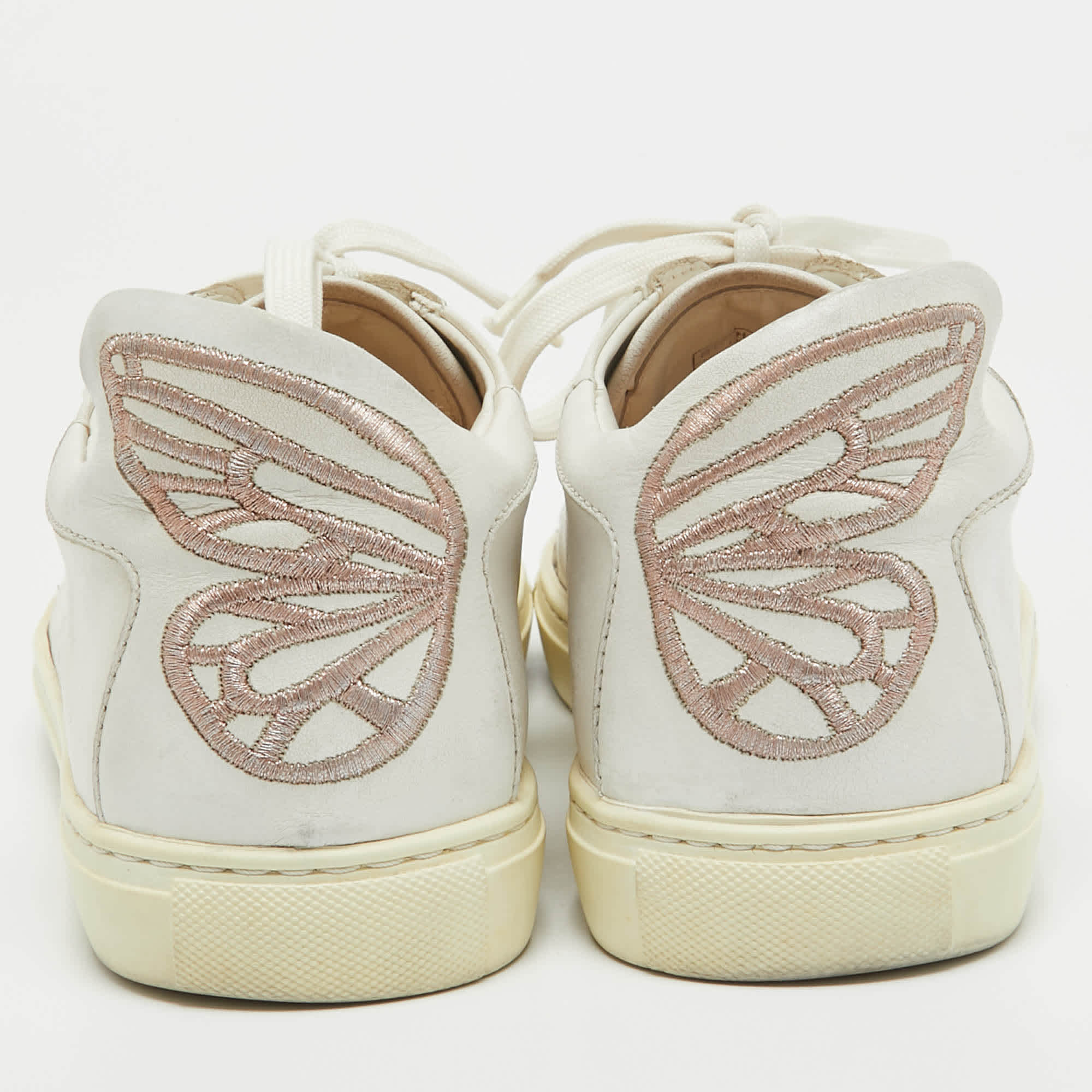 Sophia Webster White Leather Bibi Butterfly Sneakers