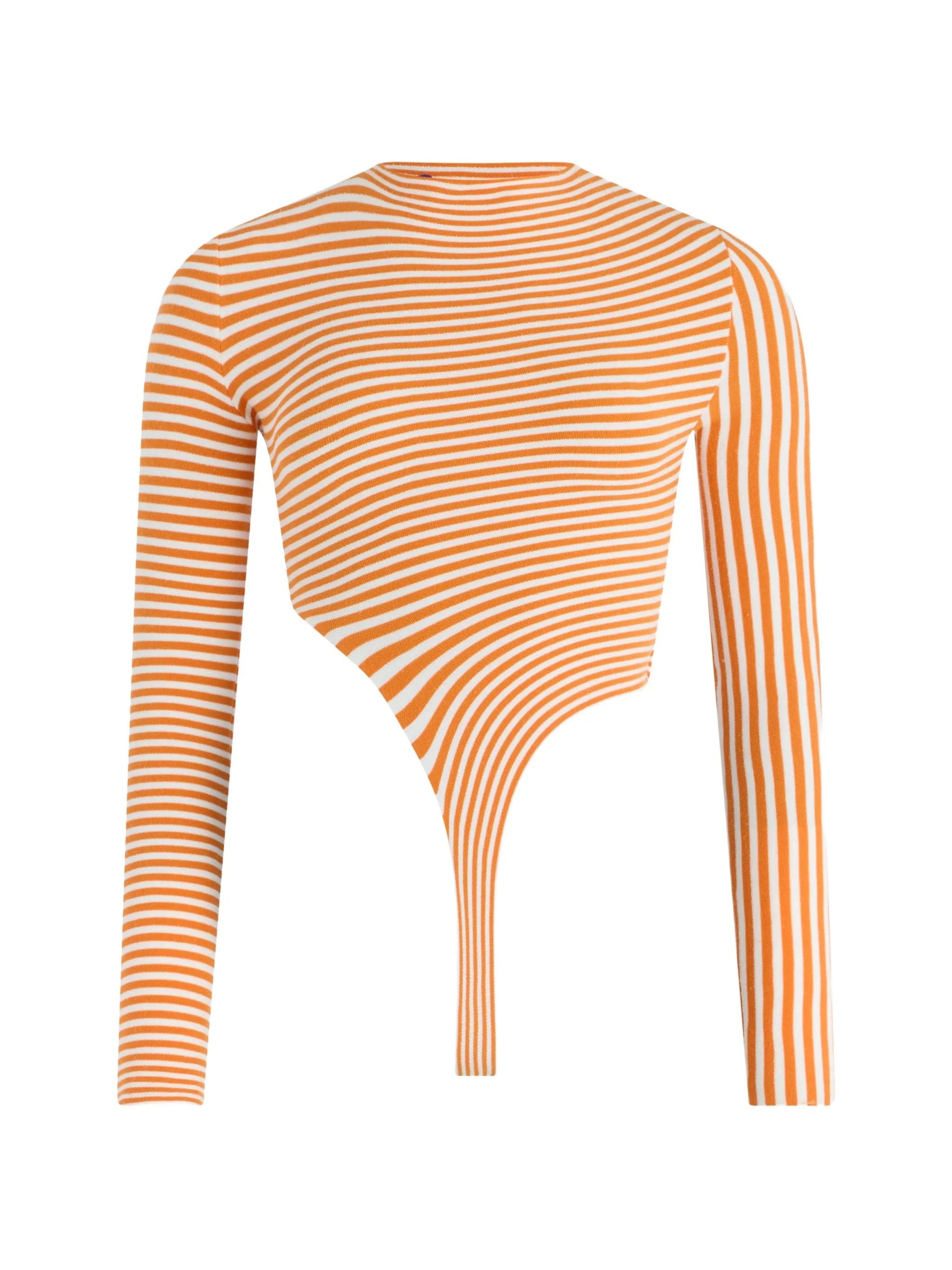 Jean Paul Gaultier The Striped asymmetric bodysuit