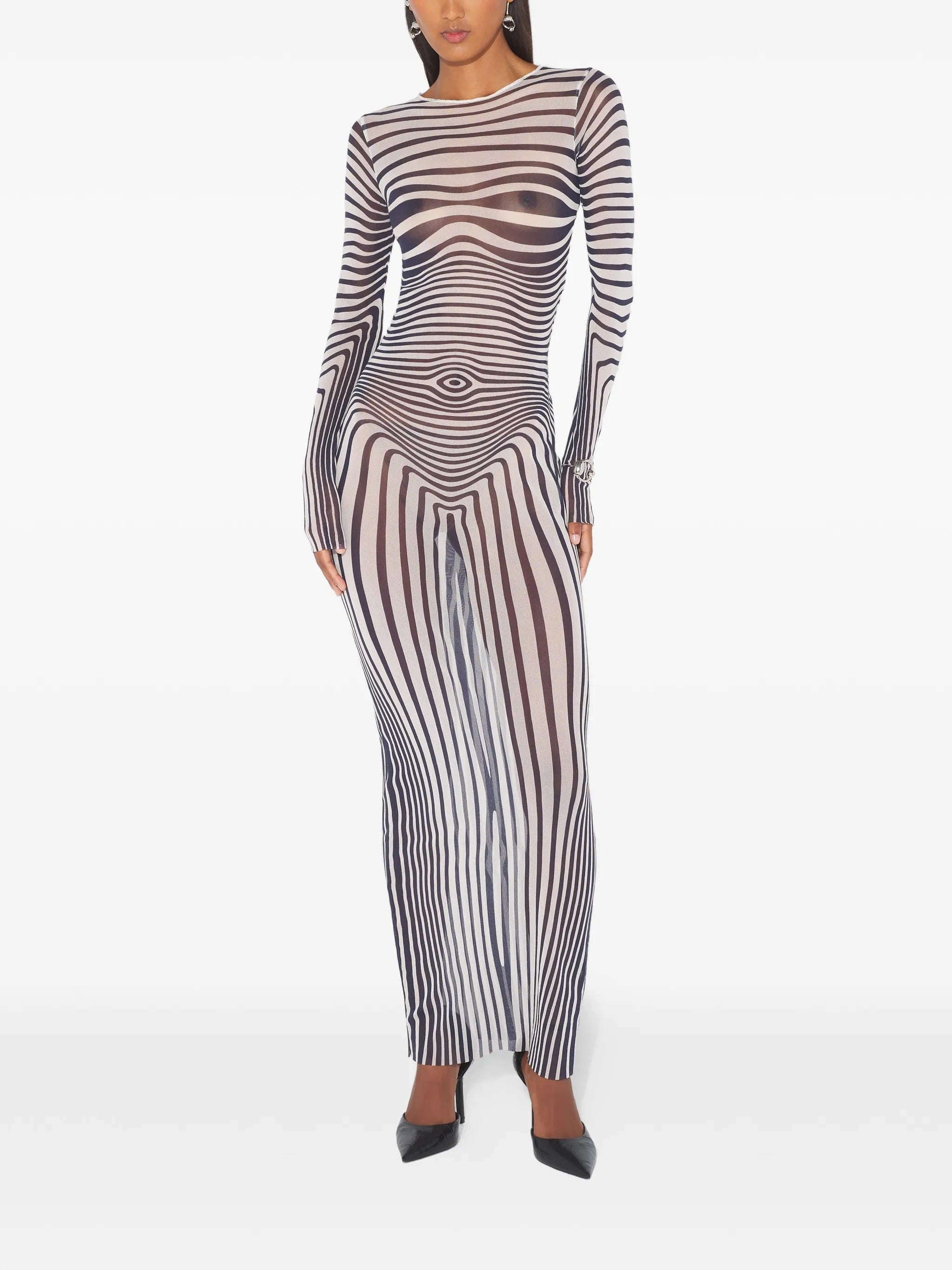 Jean Paul Gaultier The Body Morphing long - sleeves maxi dress