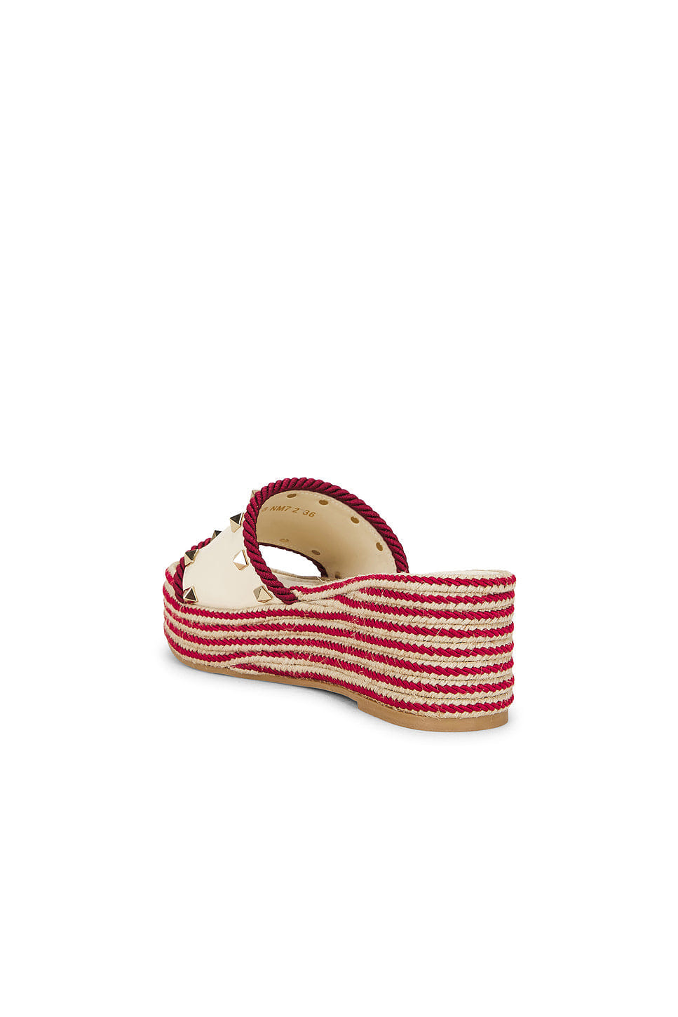 Valentino Garavani Rockstud Flatform Espadrille Slide