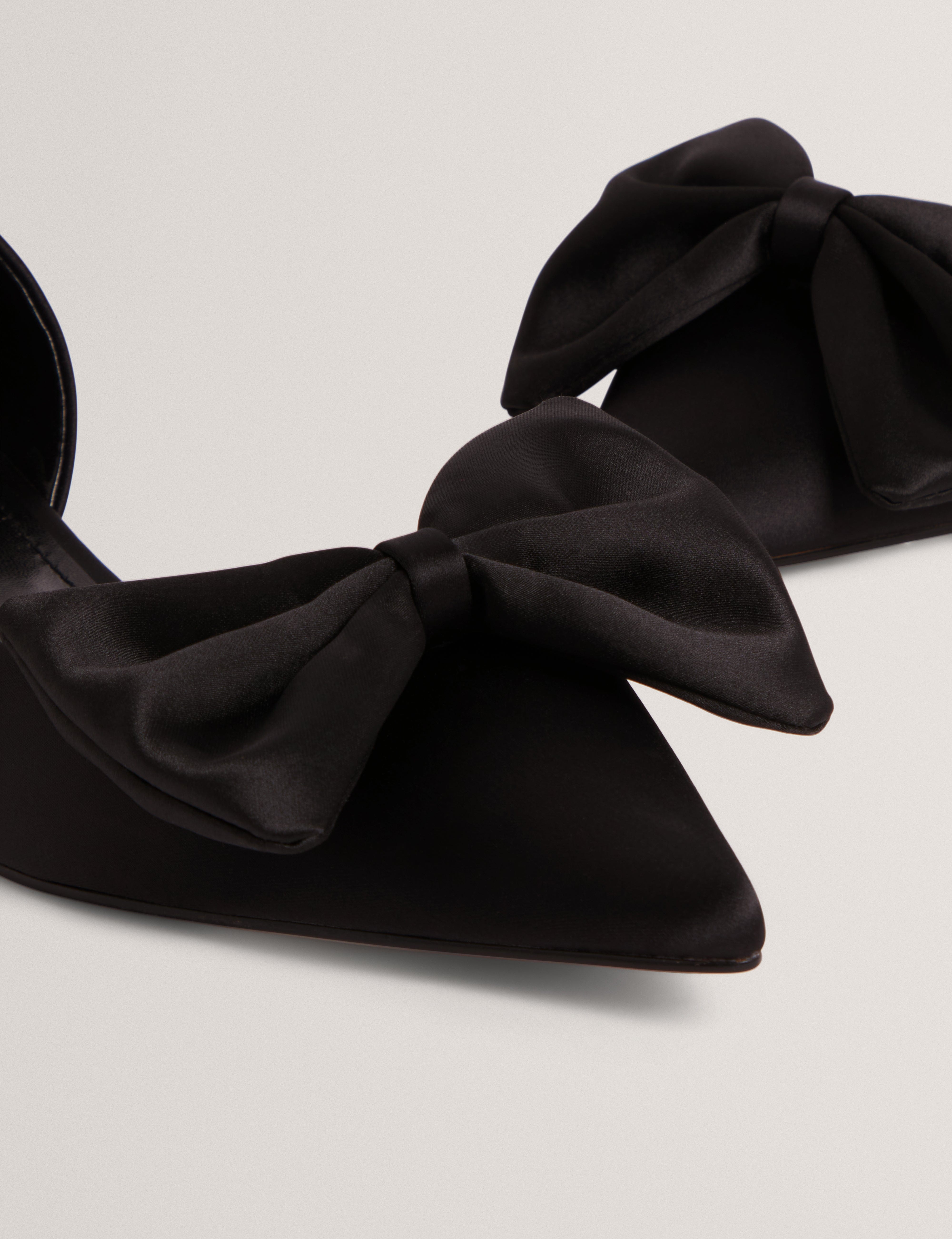 Ted Baker Soufiya Satin Bow Detail Flat Black