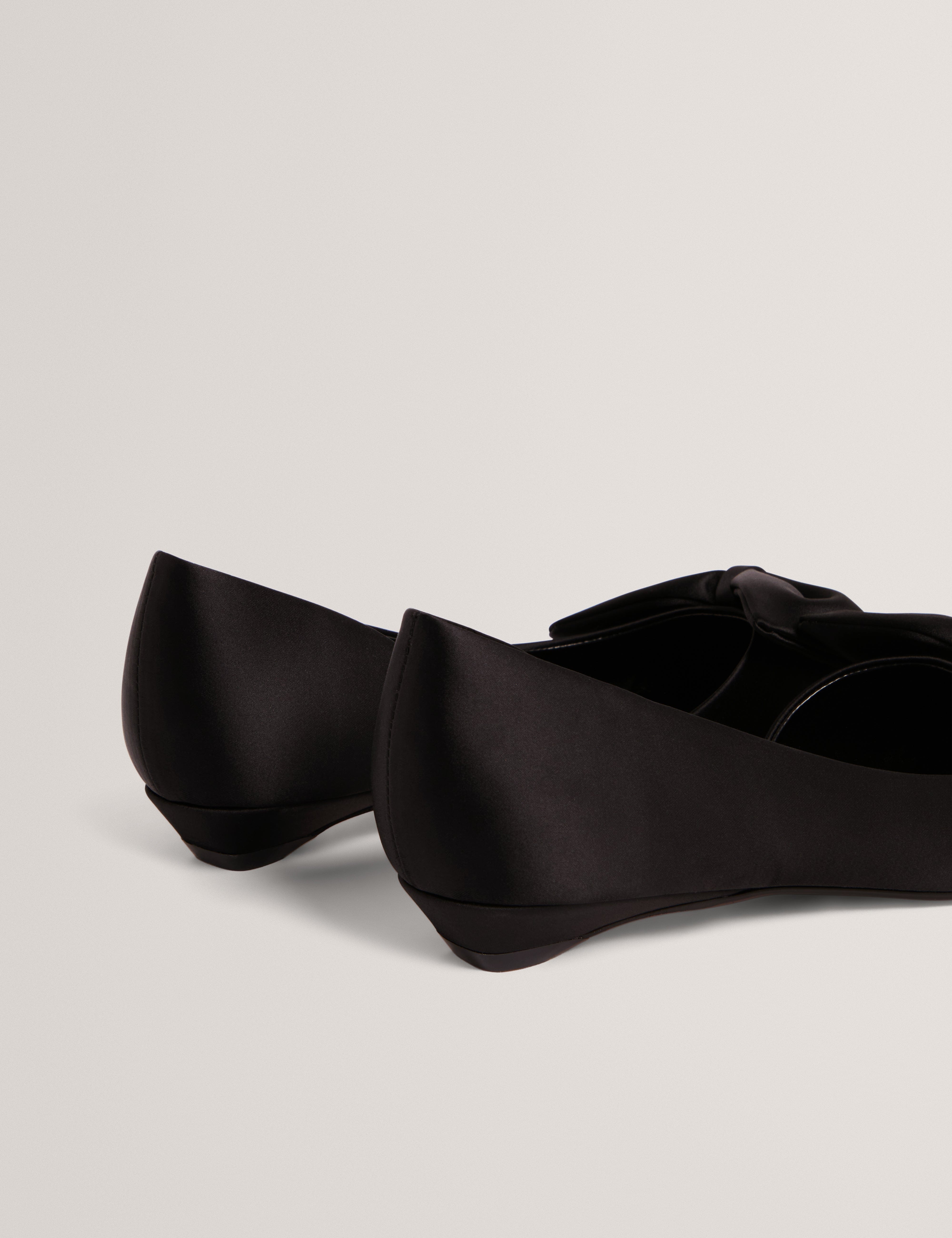 Ted Baker Soufiya Satin Bow Detail Flat Black