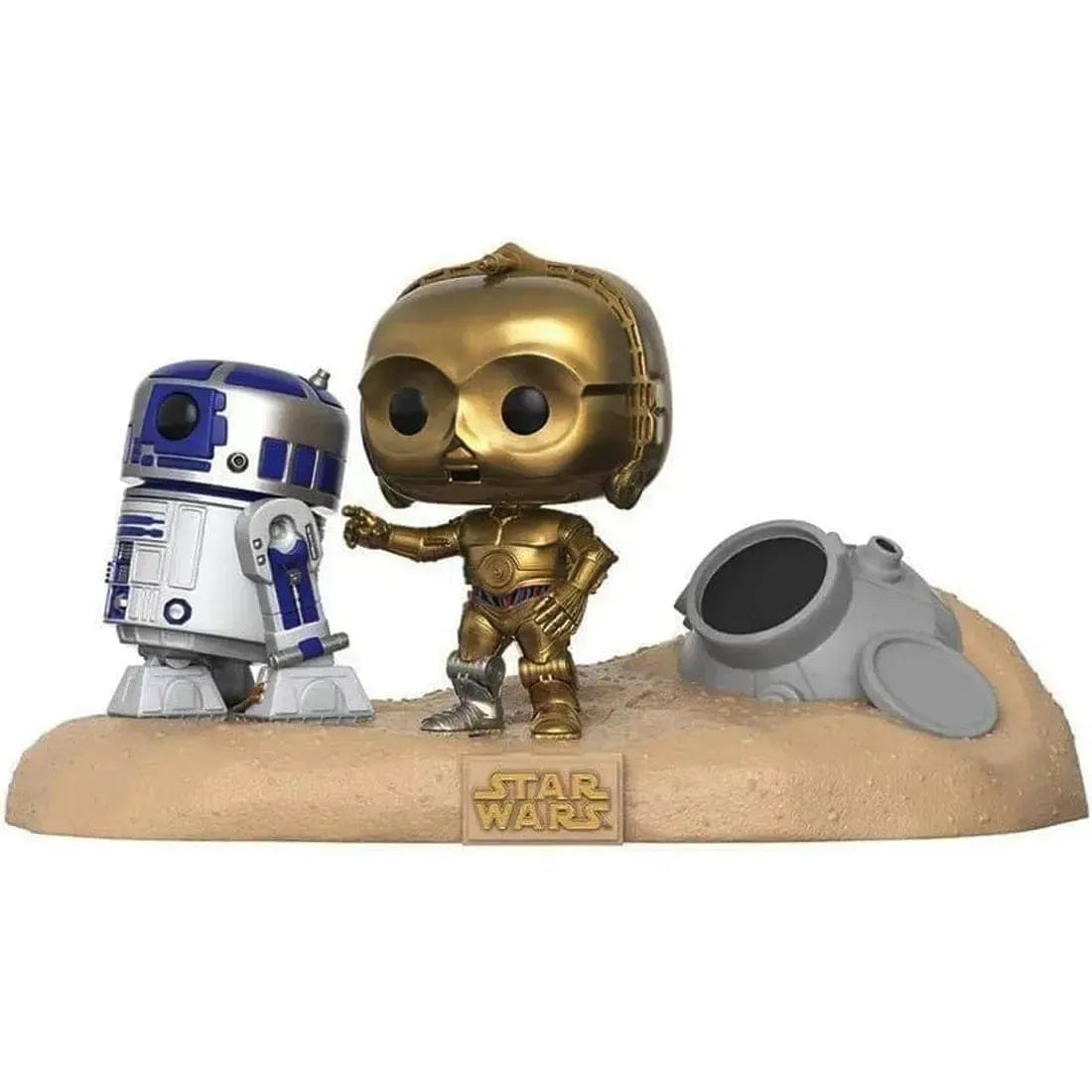 Funko Star Wars - R2 - D2 & C - 3P0 Escape Pod Landing Bobble - Head Figure - Funko - Pop! Movie Moments Series (222)