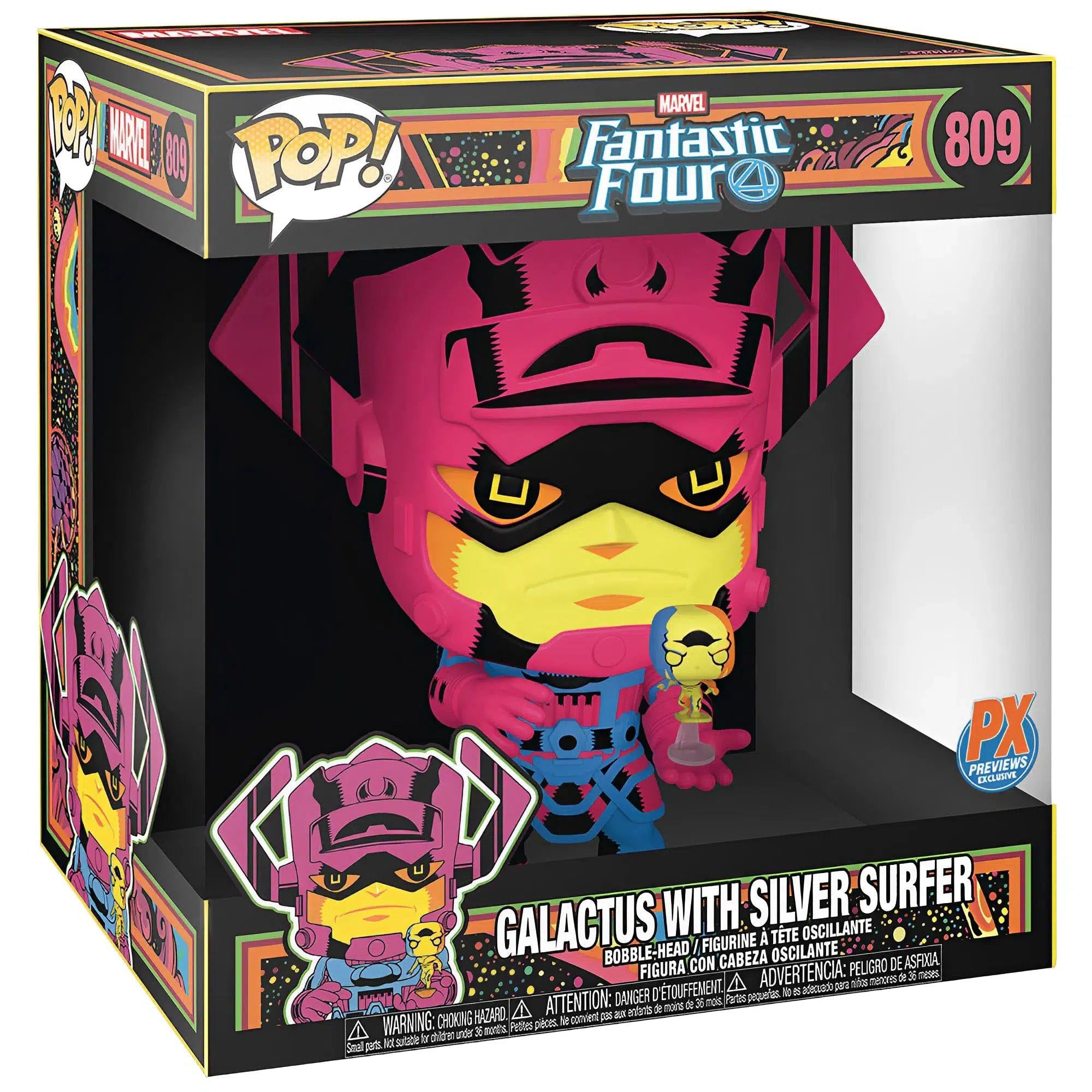 Funko Marvel: Fantastic Four - Jumbo Galactus with Silver Surfer Bobble - Head Figure (10") - Funko - Pop! Series (809), PREVIEWS Exclusive
