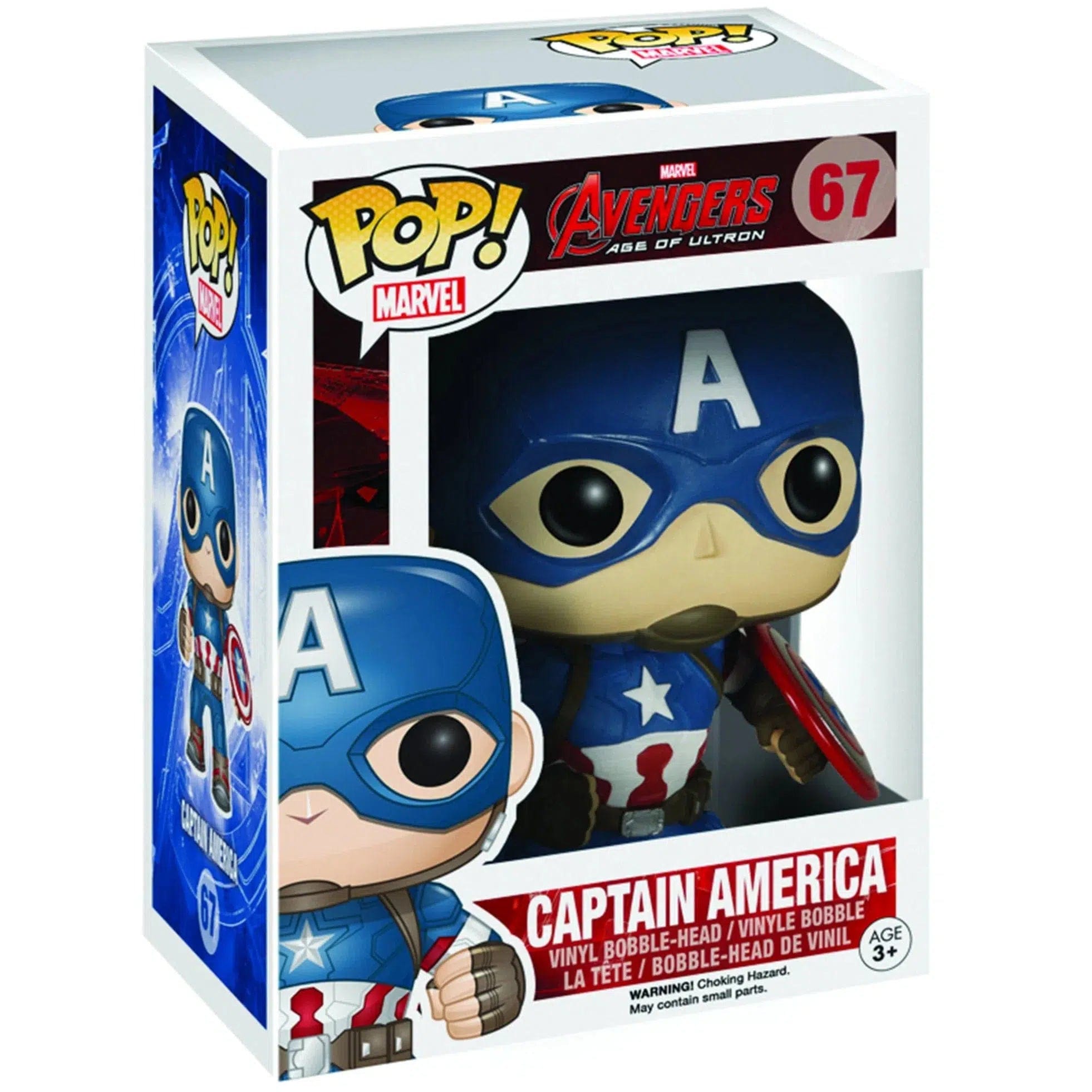Funko Marvel's Avengers: Age of Ultron - Captain America Bobble - Head Figure (#67) - Funko - Pop! Marvel Series