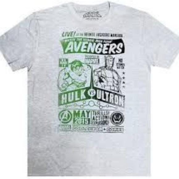 Funko Marvel Pop! Tees Avengers Hulk vs. Ultron - Medium