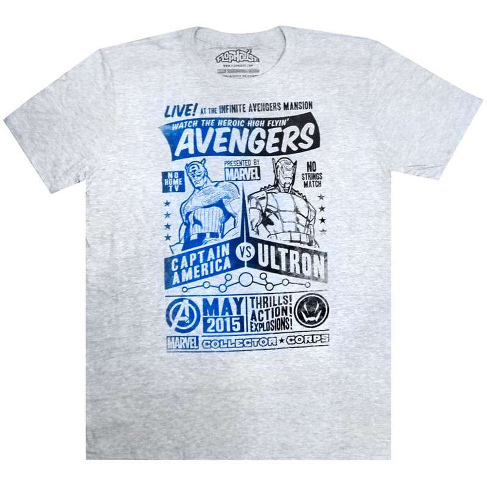Funko Marvel Pop! Tees Avengers Captain America vs. Ultron - Medium