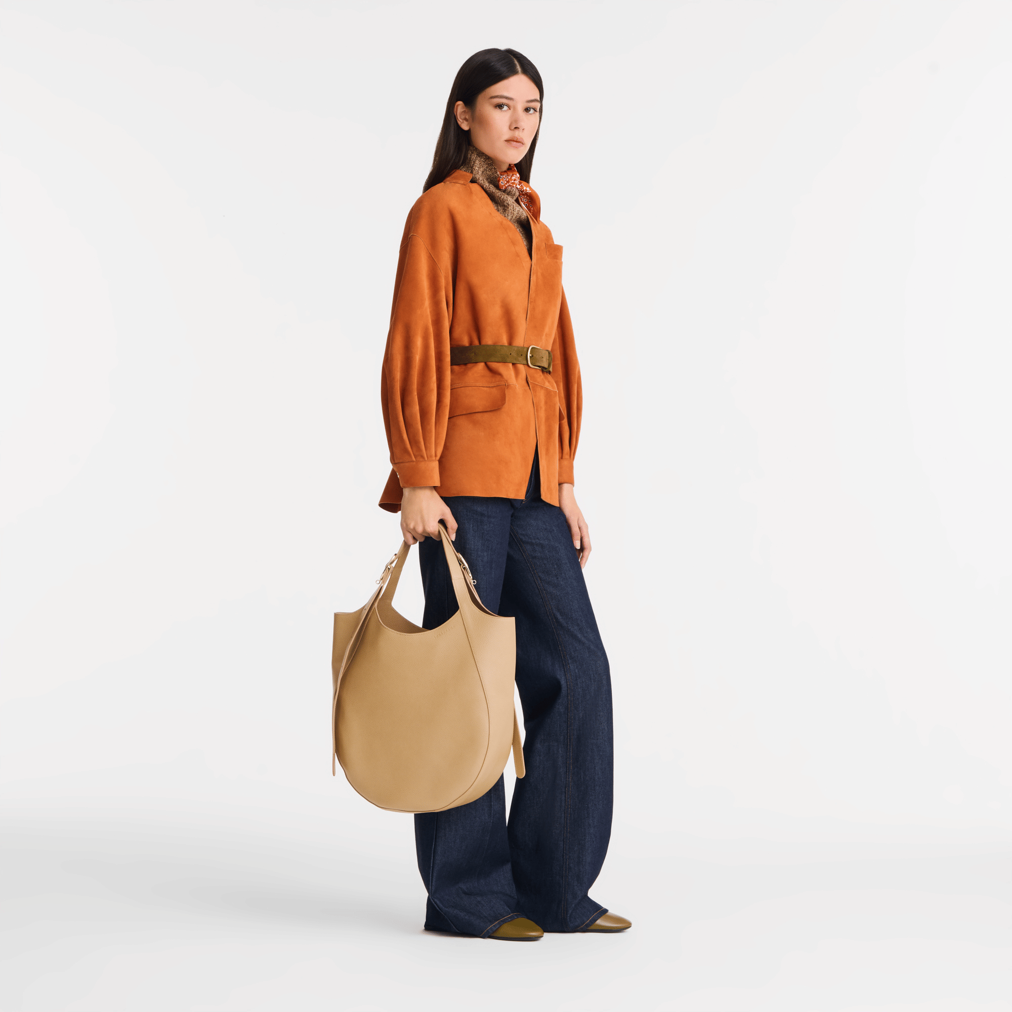 Long Champ Longchamp Le Foulonné XL Tote bag Biscuit