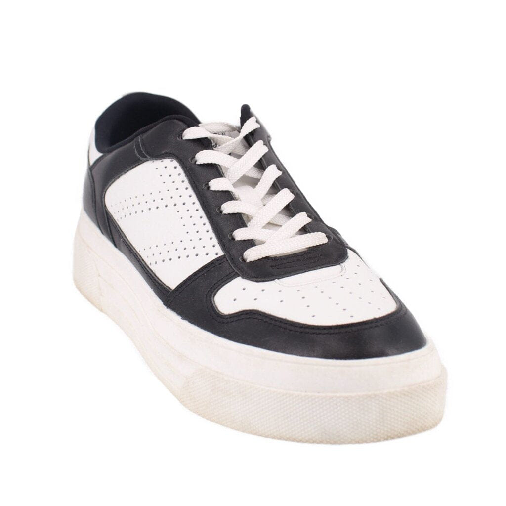LE TIGRE LEATHER SNEAKERS BLACK/WHITE 8.5 US