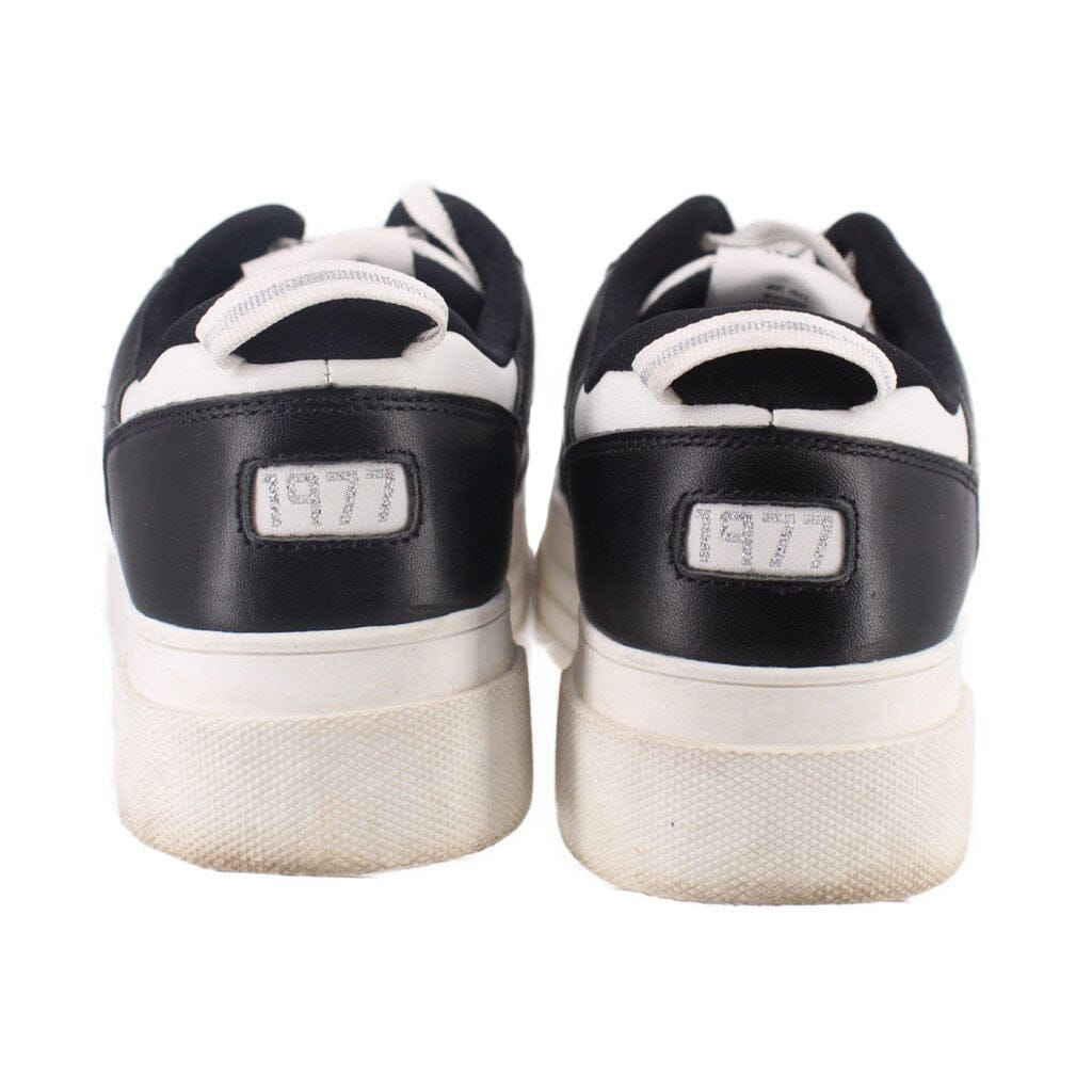 LE TIGRE LEATHER SNEAKERS BLACK/WHITE 8.5 US