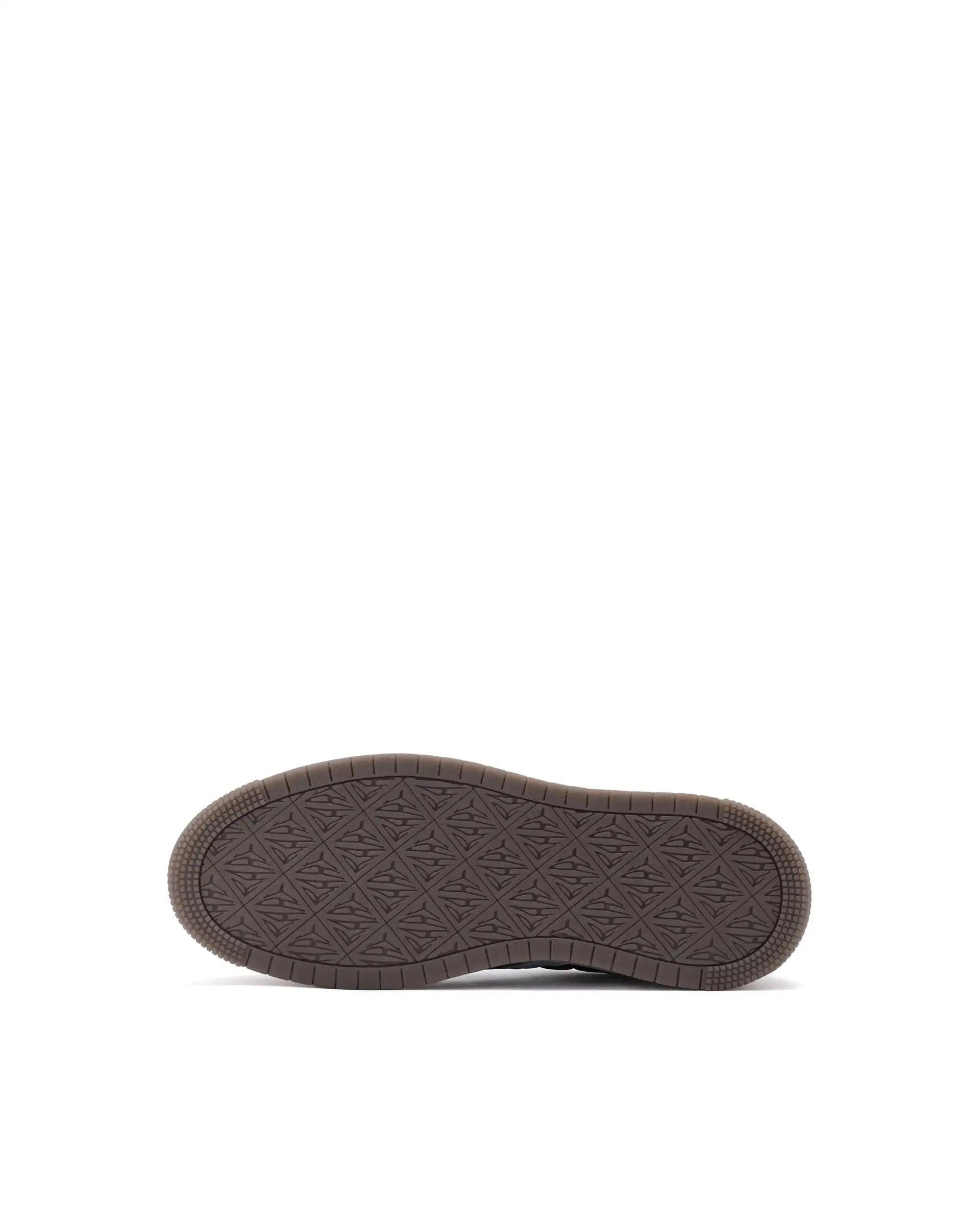 RAREZ Rare Rabbit Men Quilt Navy Parachute Fabric With Milled Leather Low - Top Lace Up Quilted Sneaker Shoes